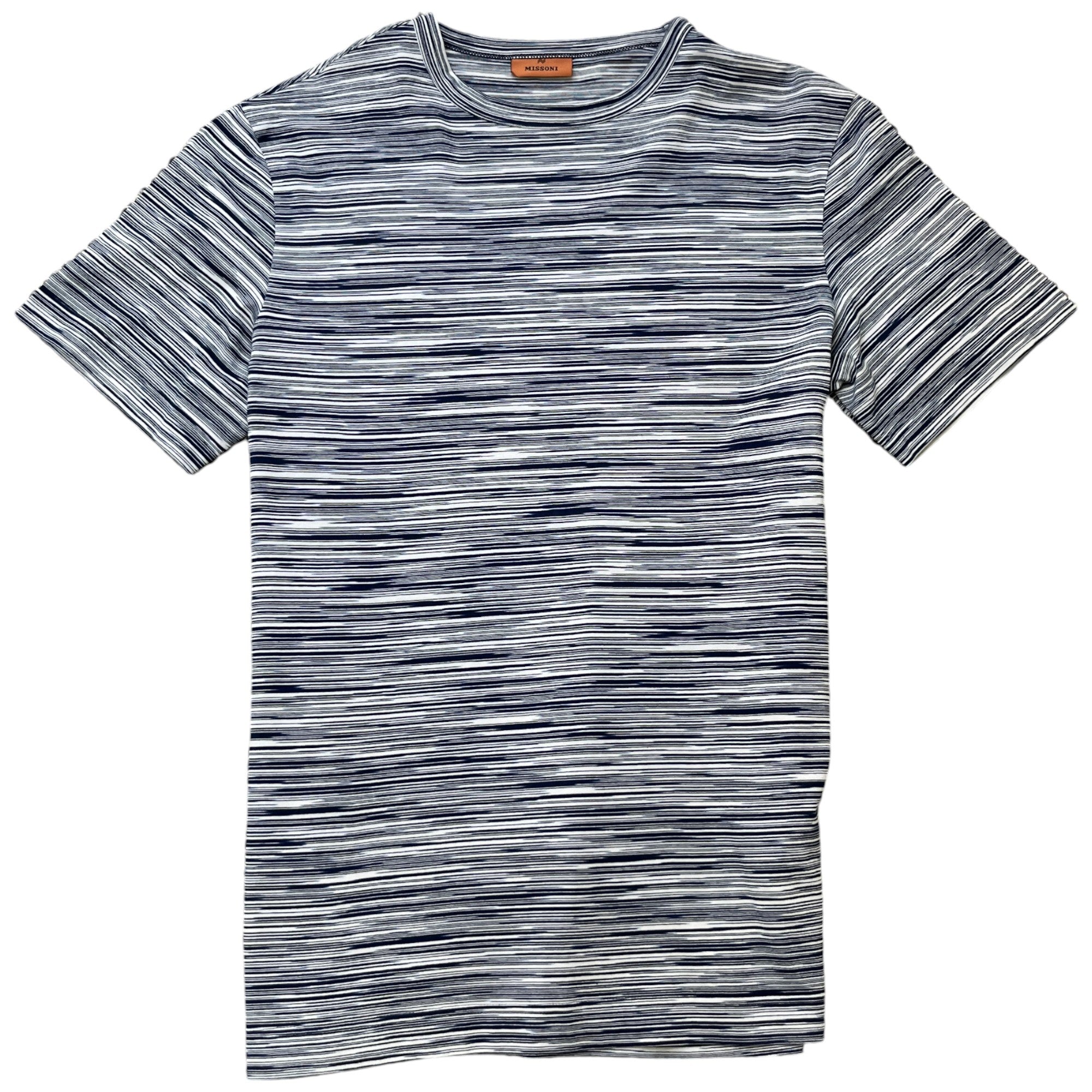 Men's Striped Cotton T-Shirt Navy Size L