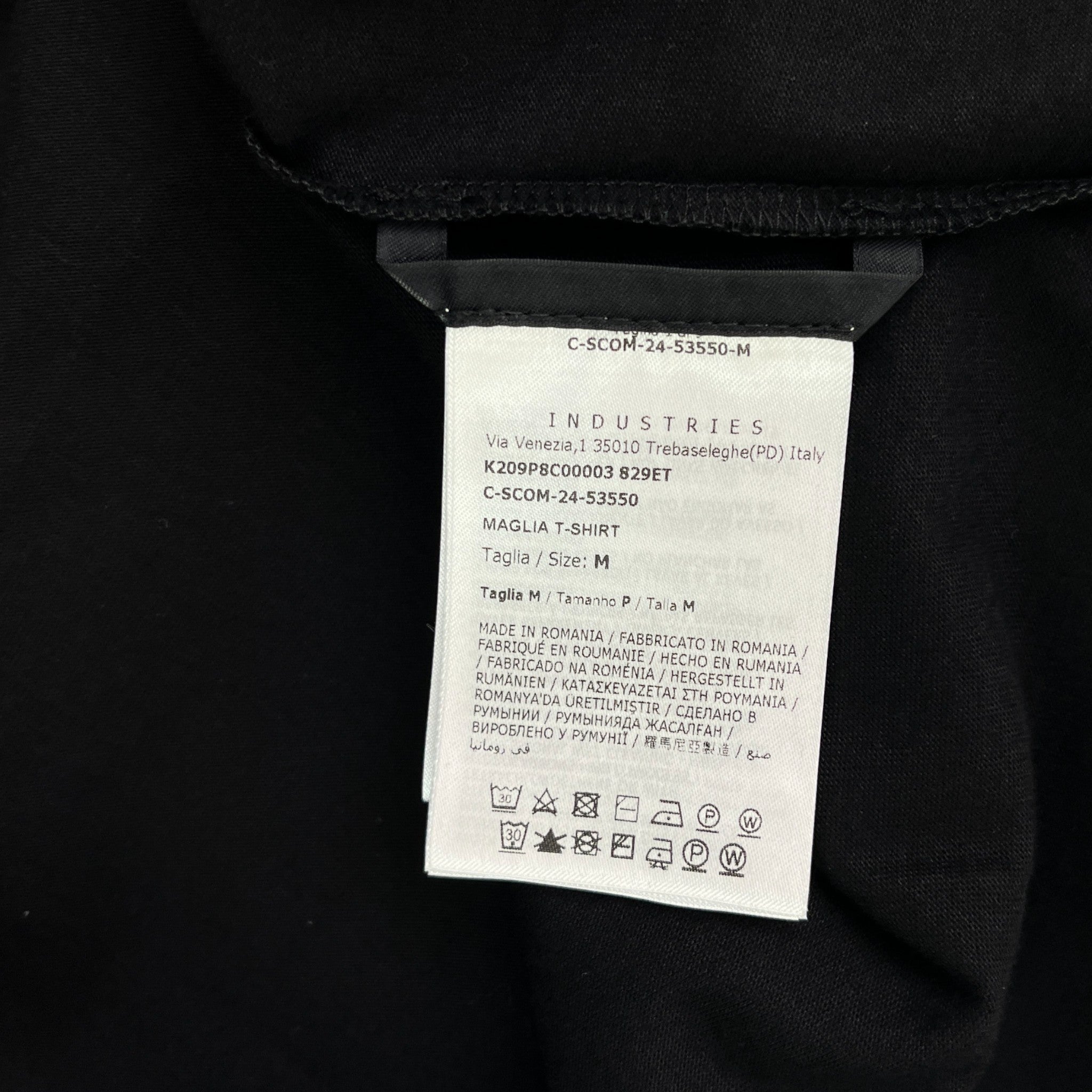 Men's Maglia T-Shirt Black Size M