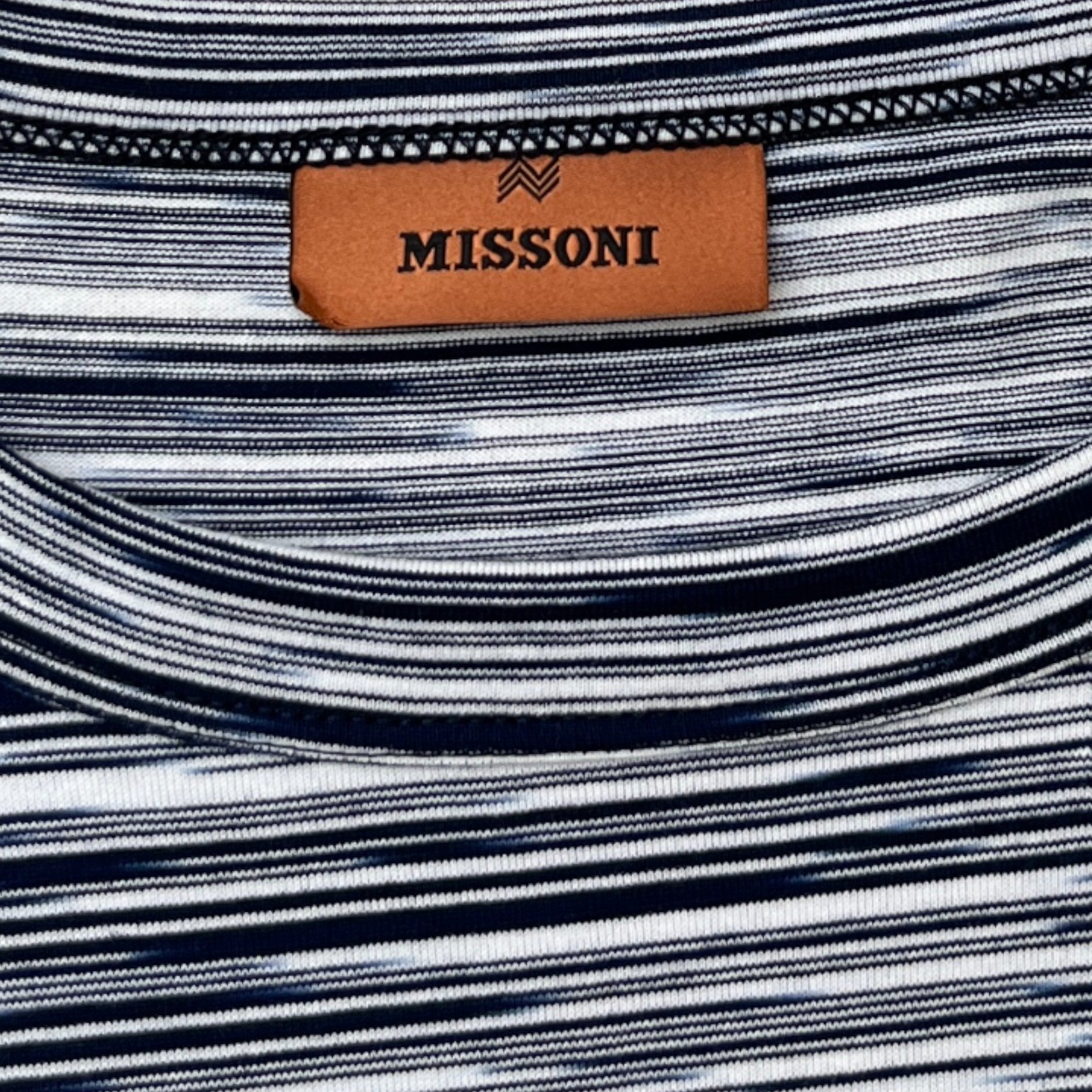 Men's Striped Cotton T-Shirt Navy Size L