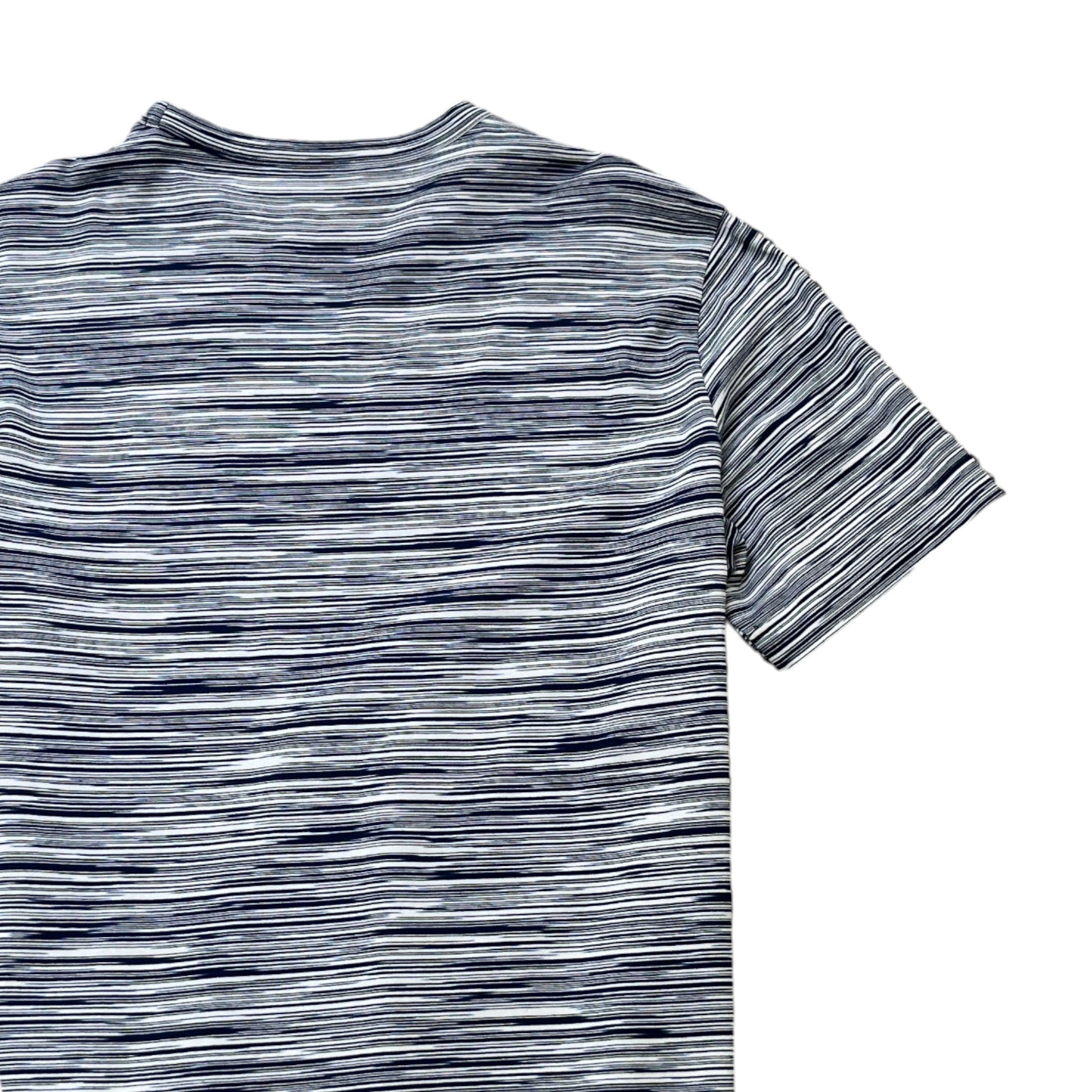 Men's Striped Cotton T-Shirt Navy Size L