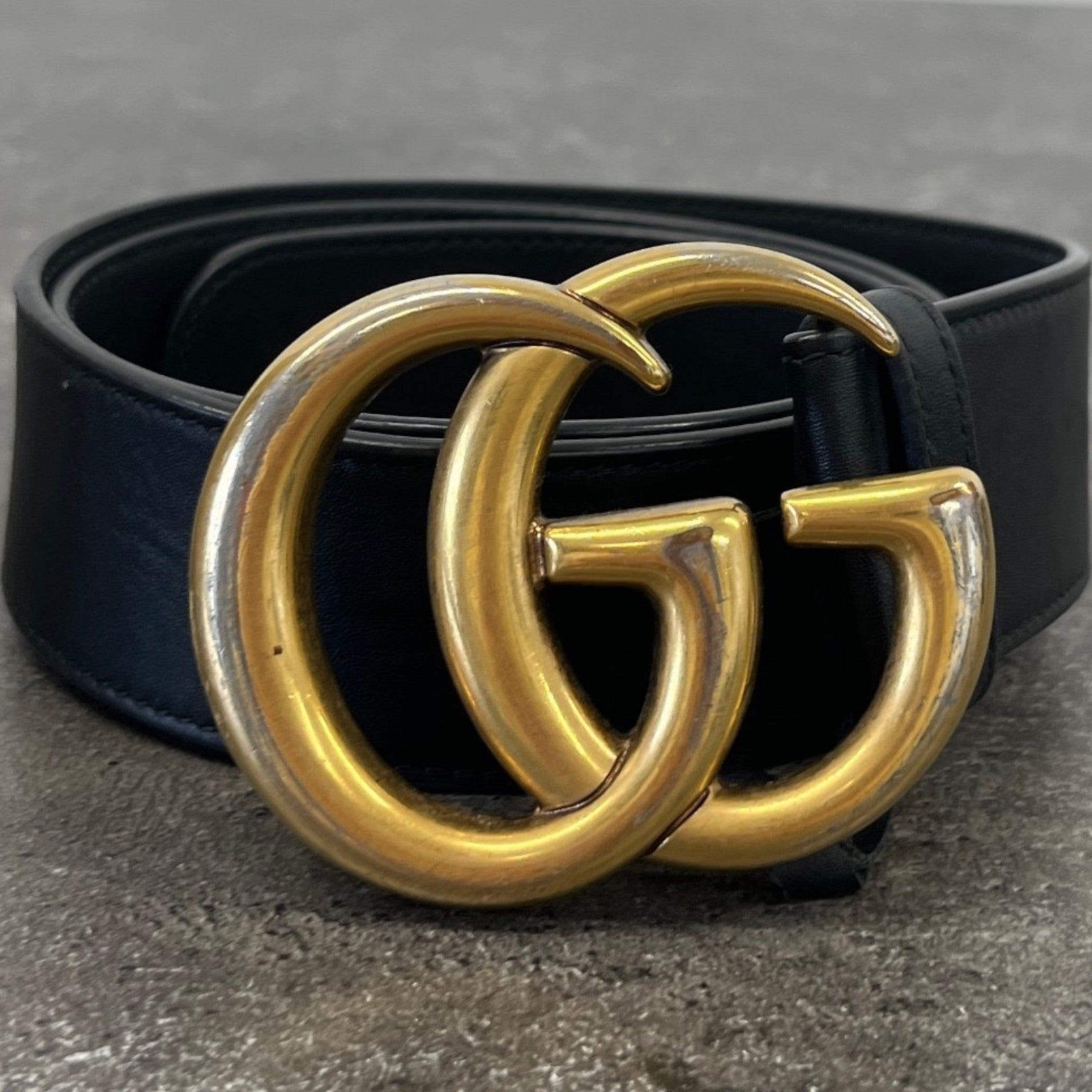 Women's Gg Marmont Belt Black Size 75CM / UK 6