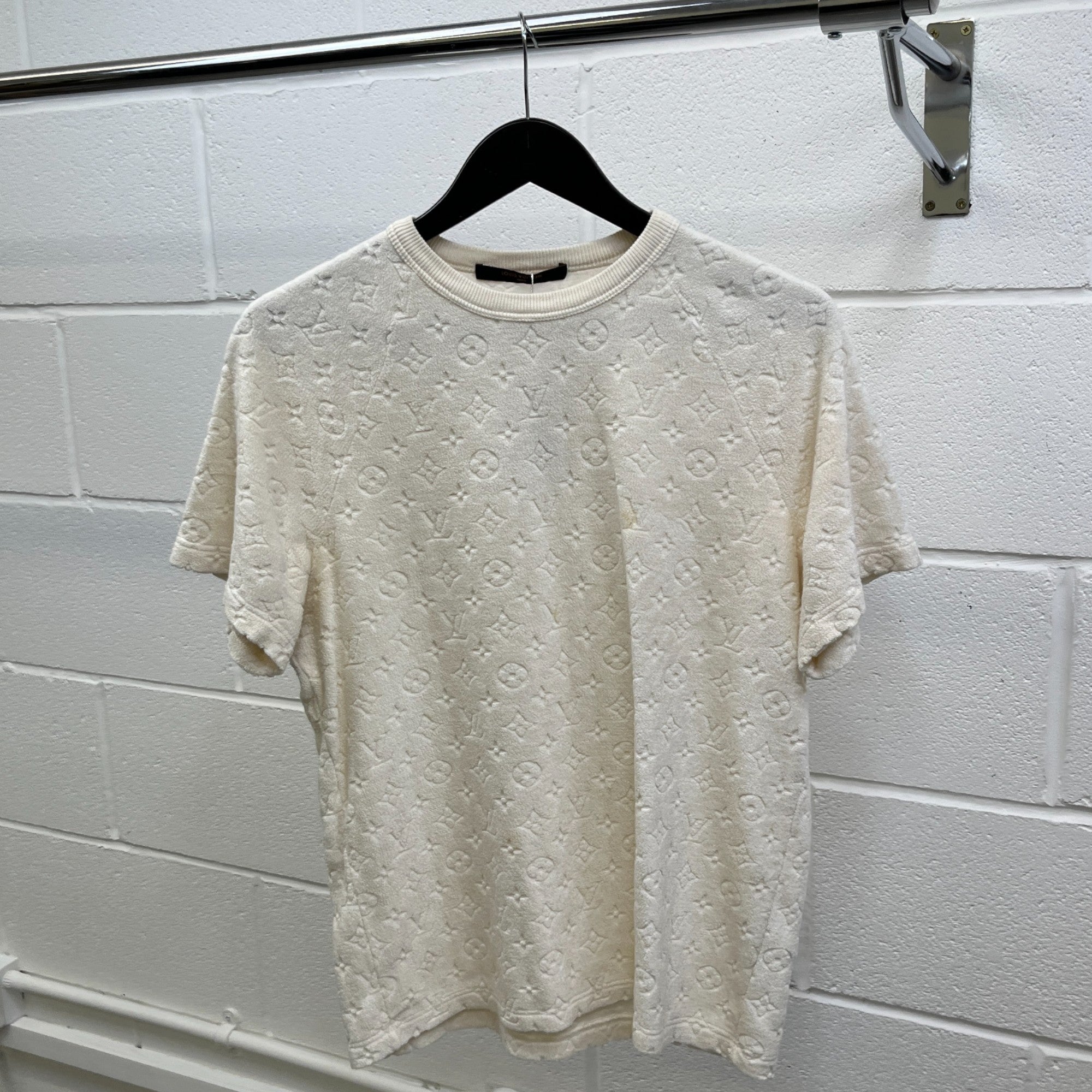 Men's Monogram Towelling T-Shirt White Size S