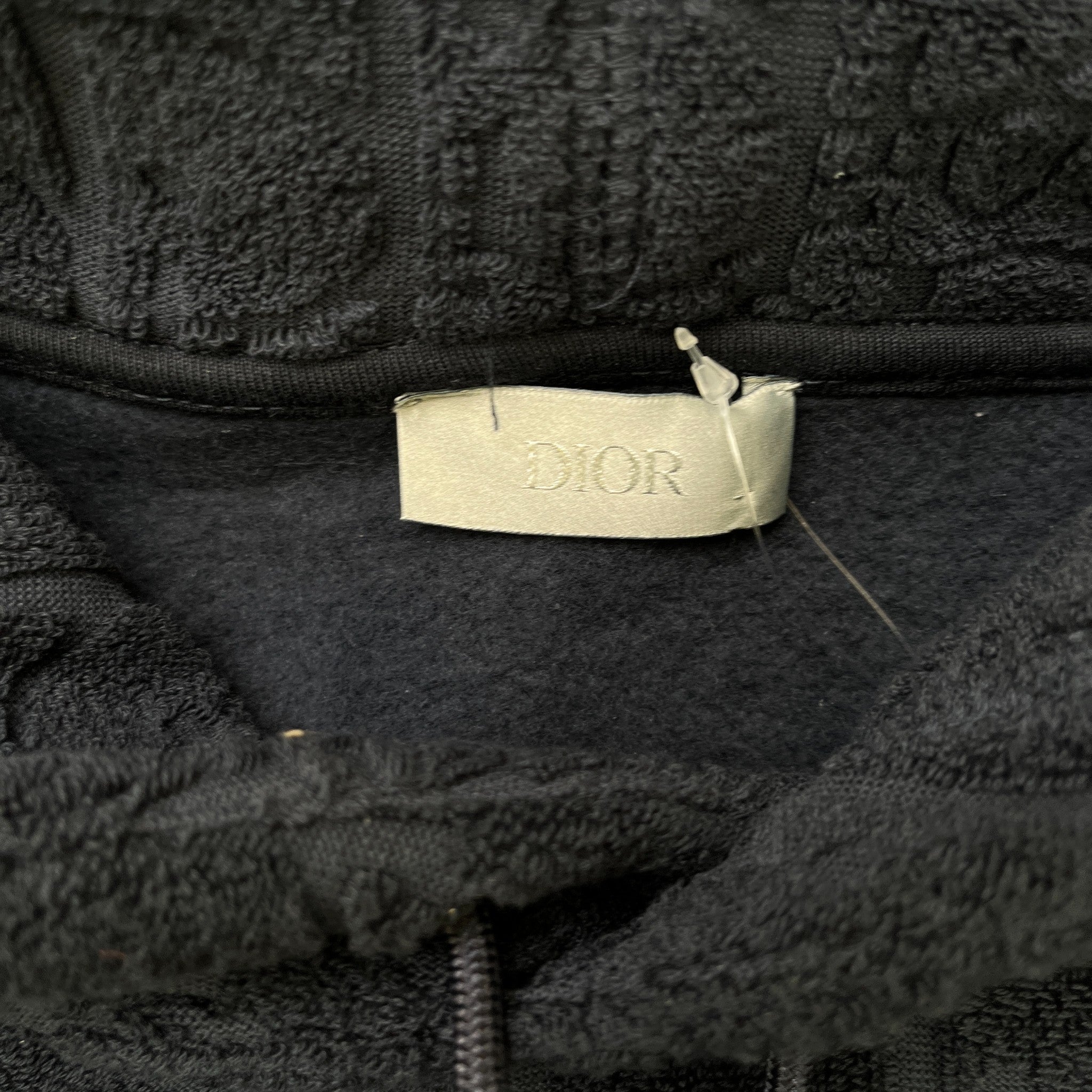 Men's Oblique Towelling Hoodie Navy Size XL