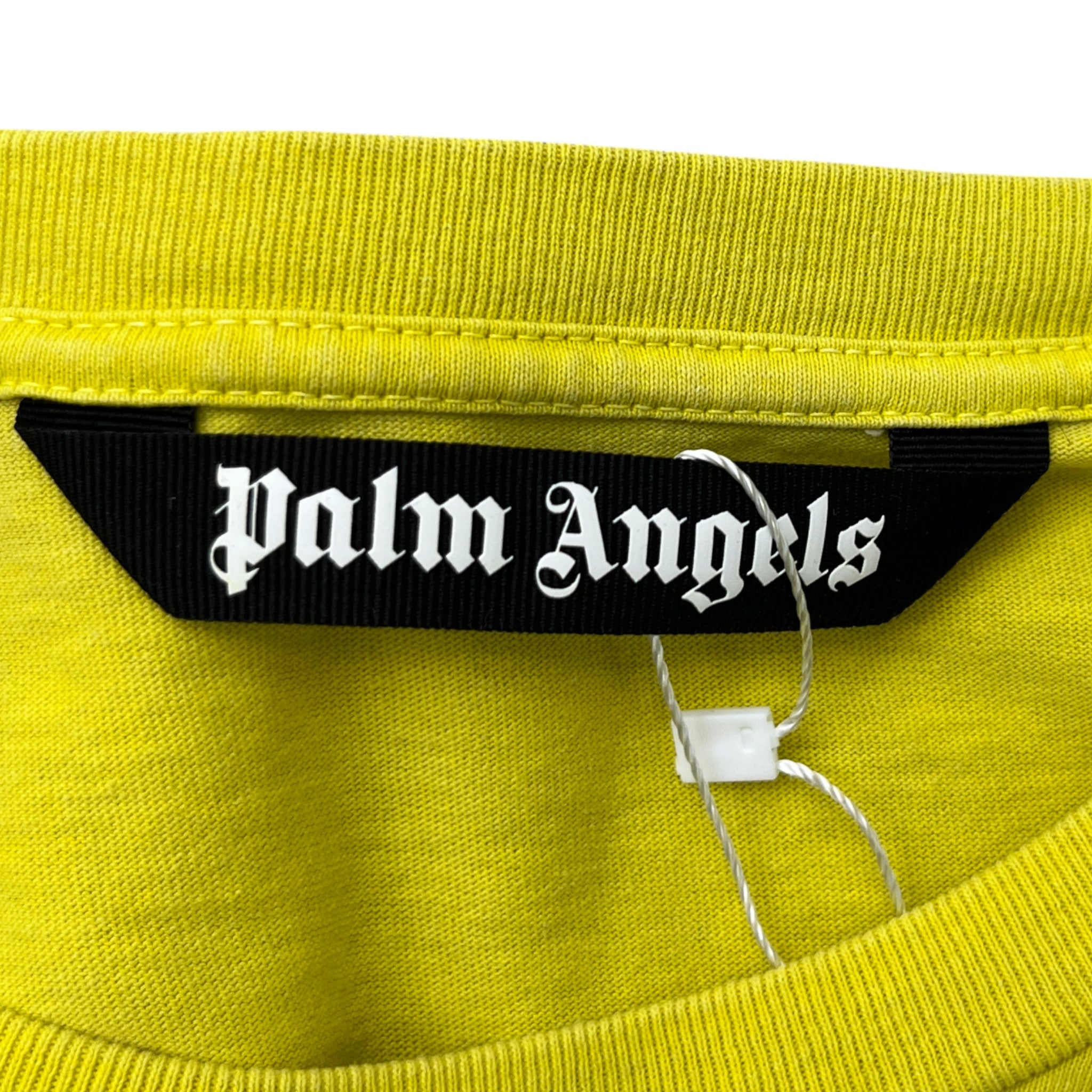 Men's Logo Print T-Shirt Yellow Size L