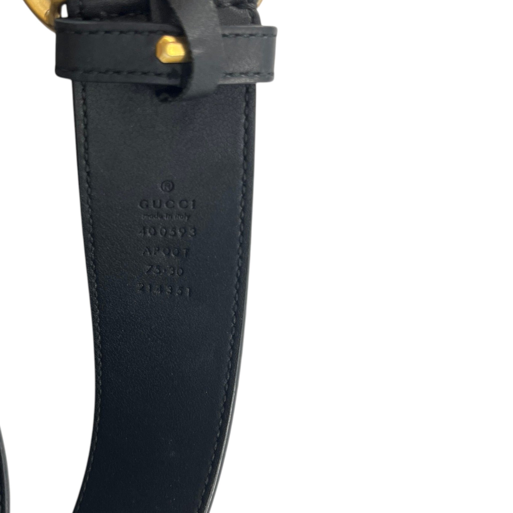 Women's Gg Marmont Belt Black Size 75CM / UK 6