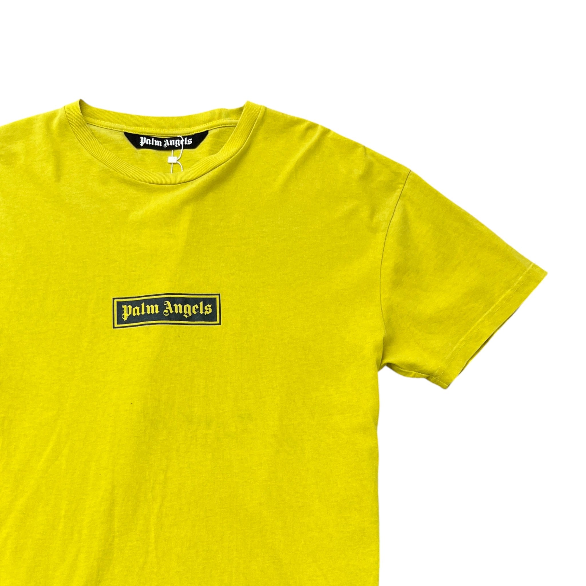 Men's Logo Print T-Shirt Yellow Size L