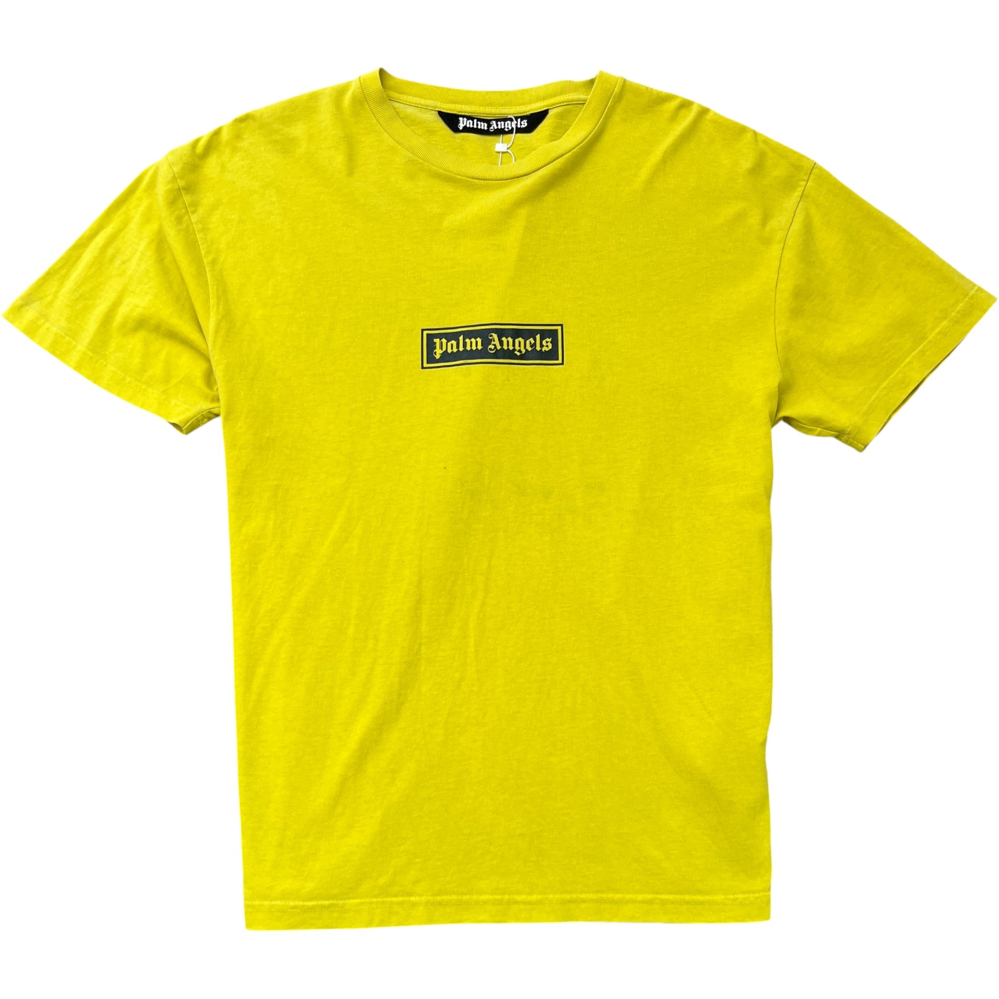 Men's Logo Print T-Shirt Yellow Size L