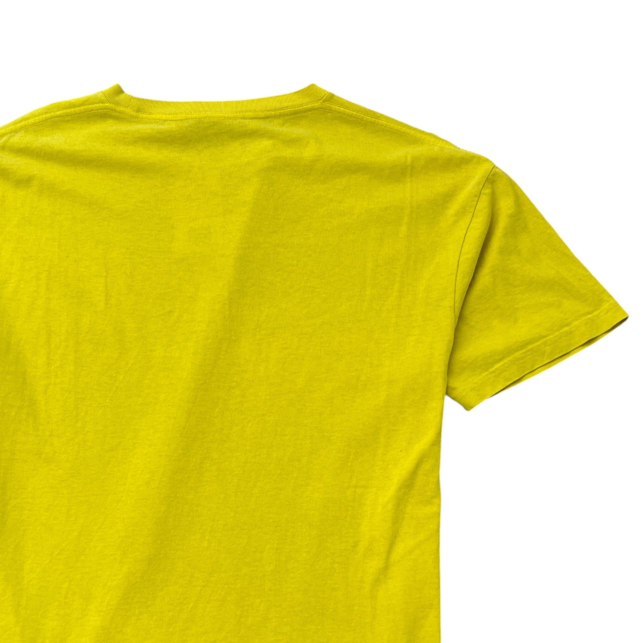 Men's Logo Print T-Shirt Yellow Size L