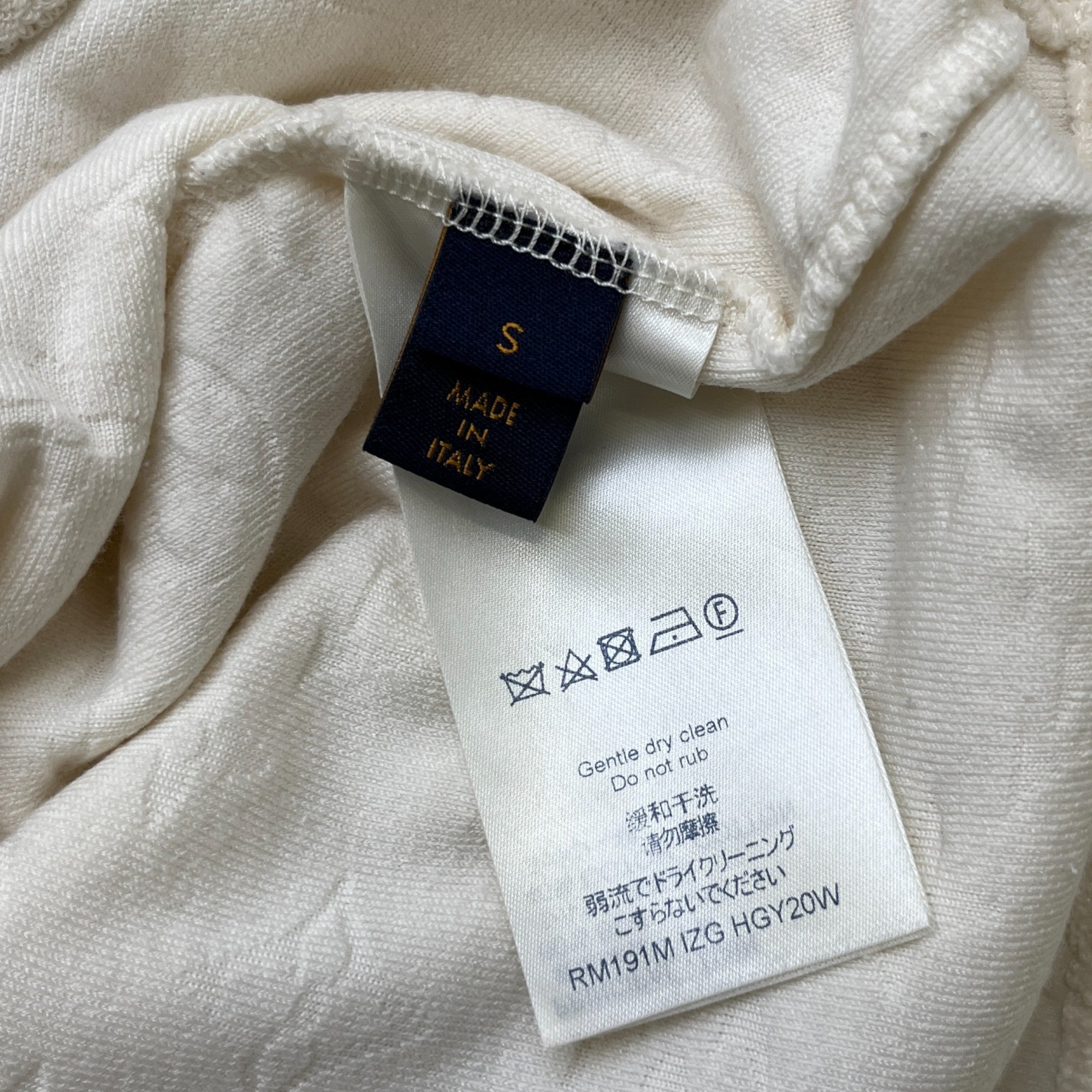 Men's Monogram Towelling T-Shirt White Size S