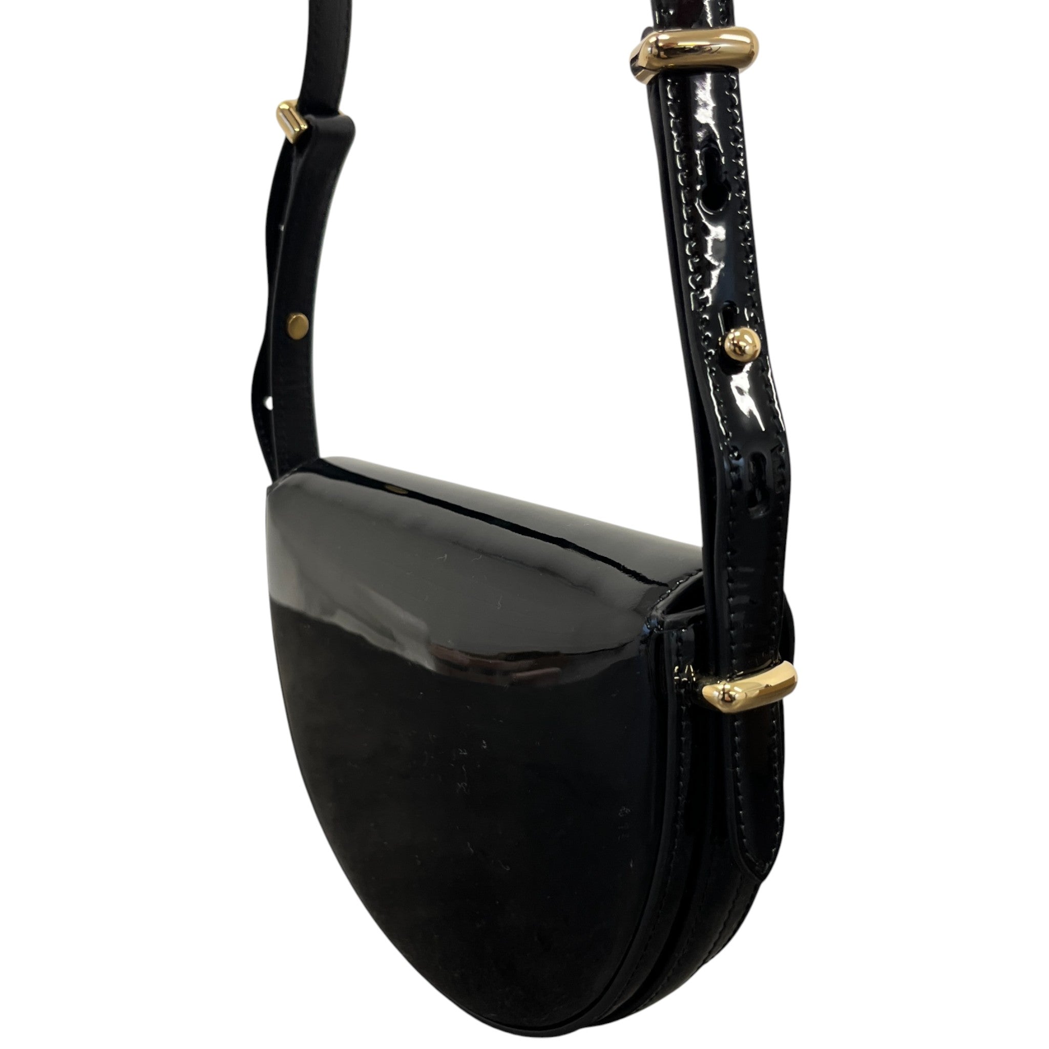 Women's Triangle Logo Shoulder Handbag Black