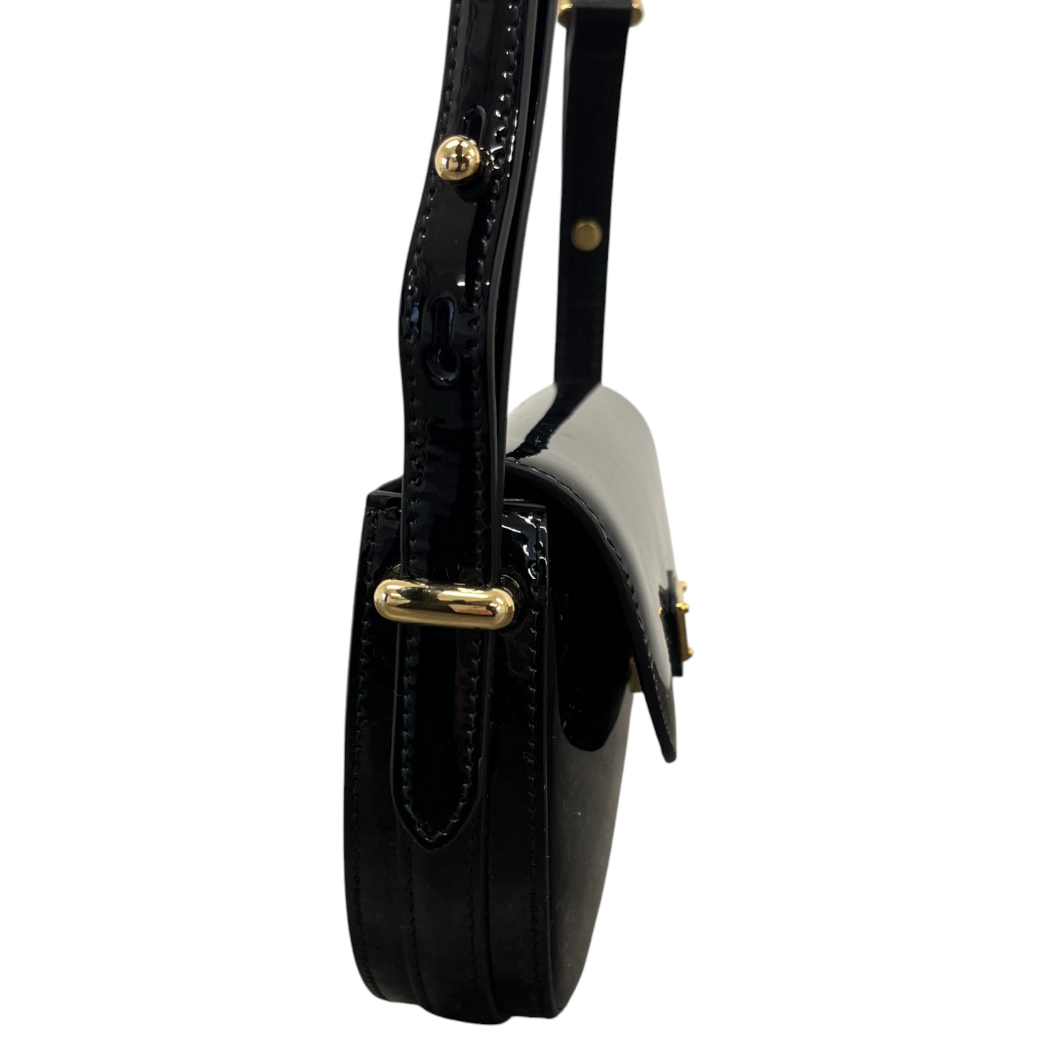 Women's Triangle Logo Shoulder Handbag Black