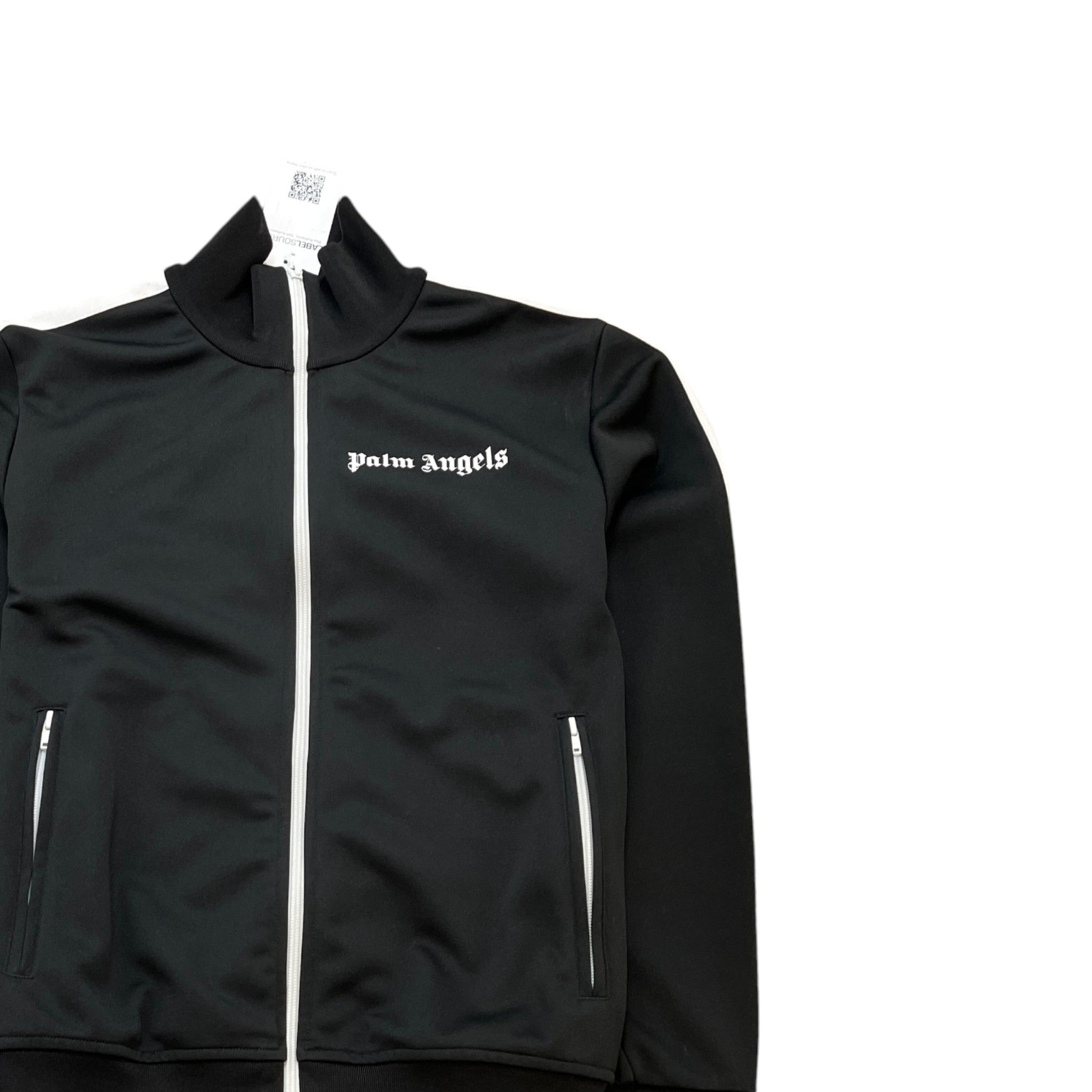 Men's Logo Print Track Jacket Black Size M