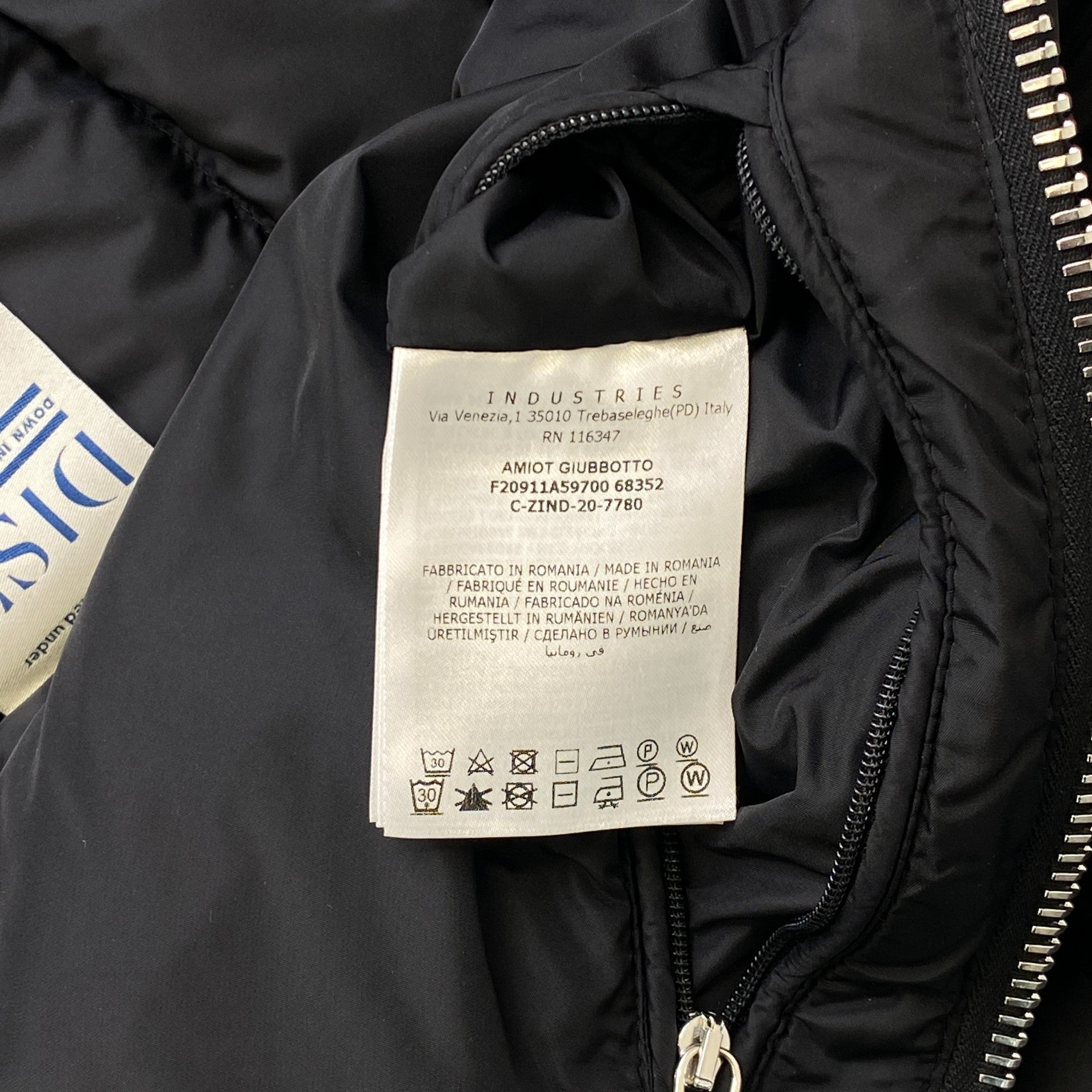 Men's Amiot Down Jacket Black Size 1 / S