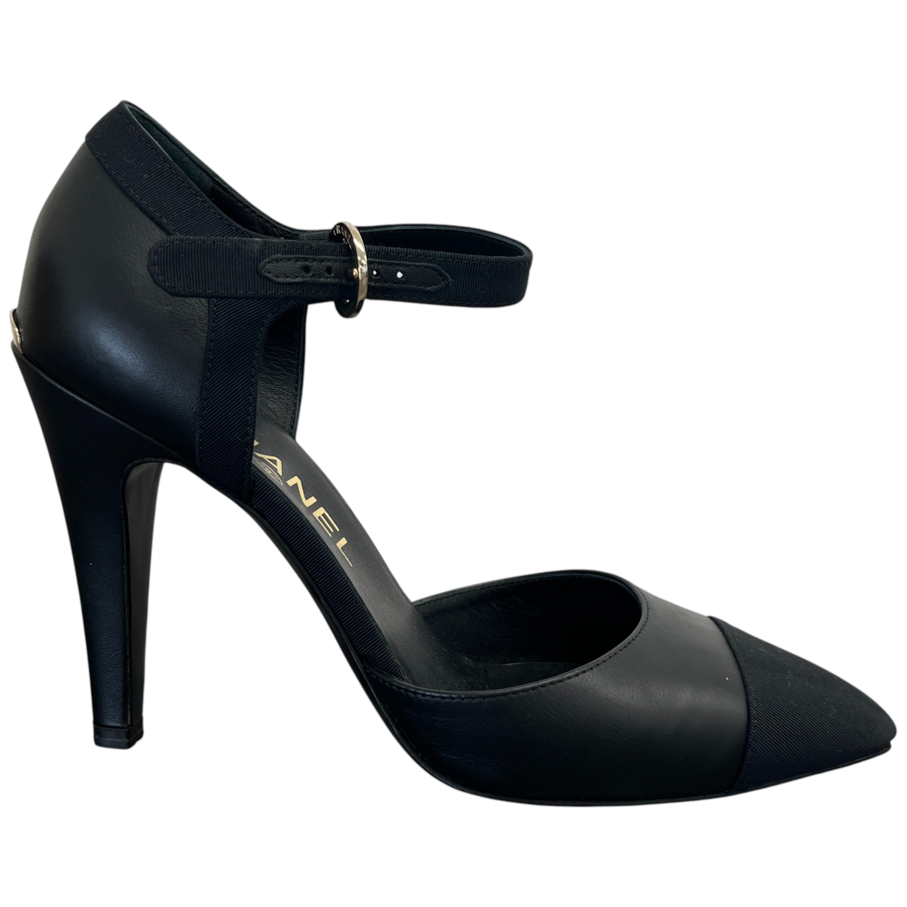 Women's Plaque Logo Heels Black Size EU 36.5 / UK 3.5