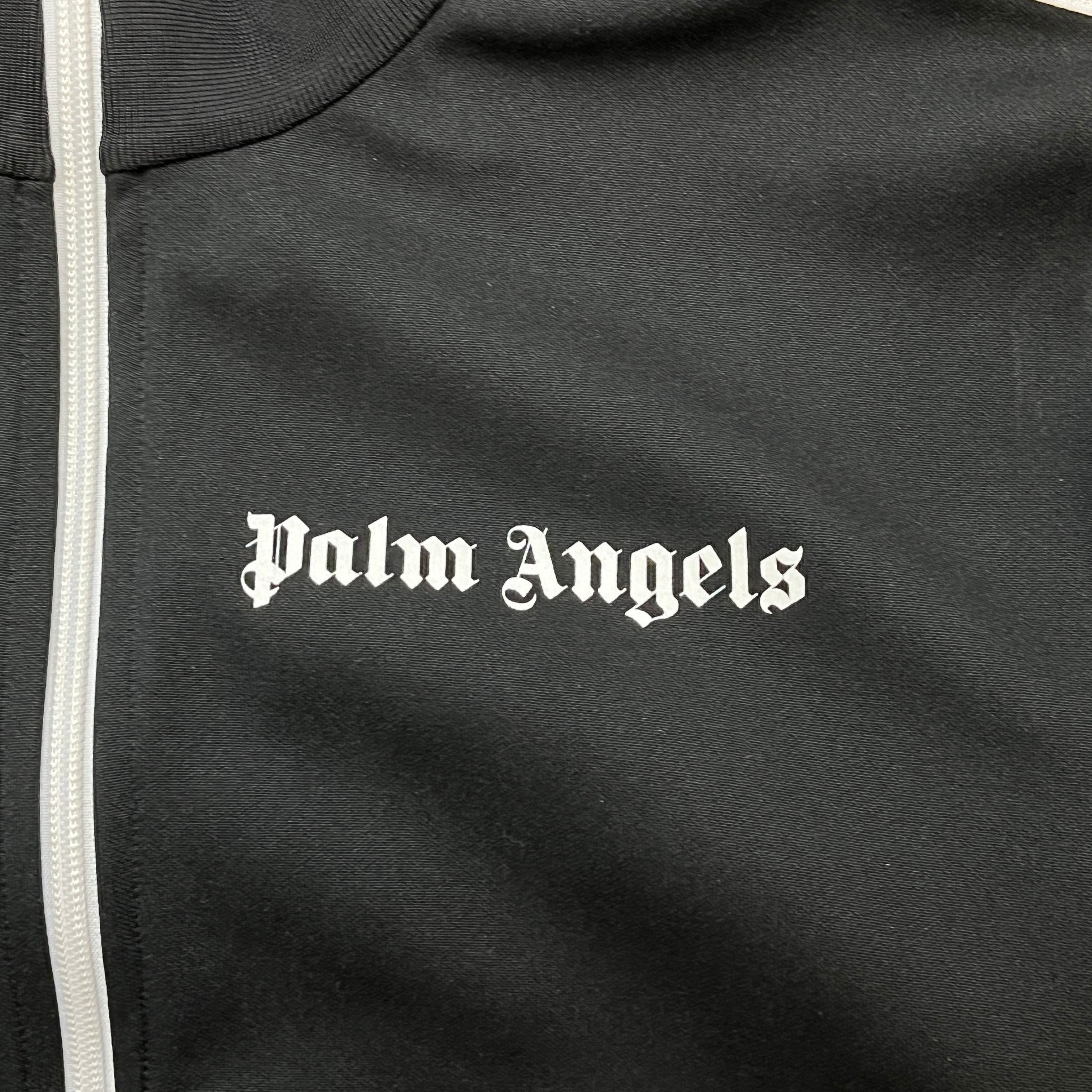 Men's Logo Print Track Jacket Black Size M