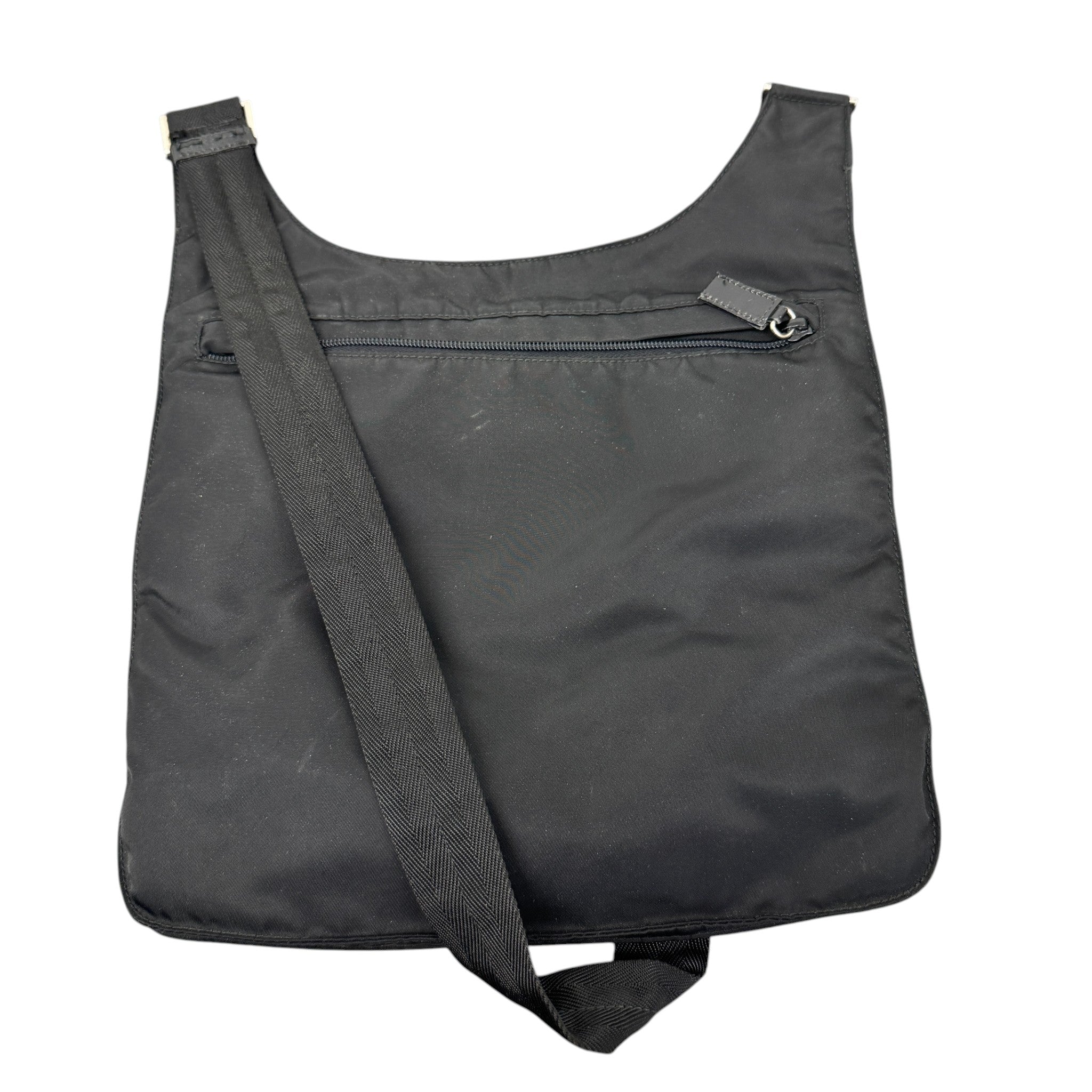 Women's Re-Nylon Plaque Logo Bag Black