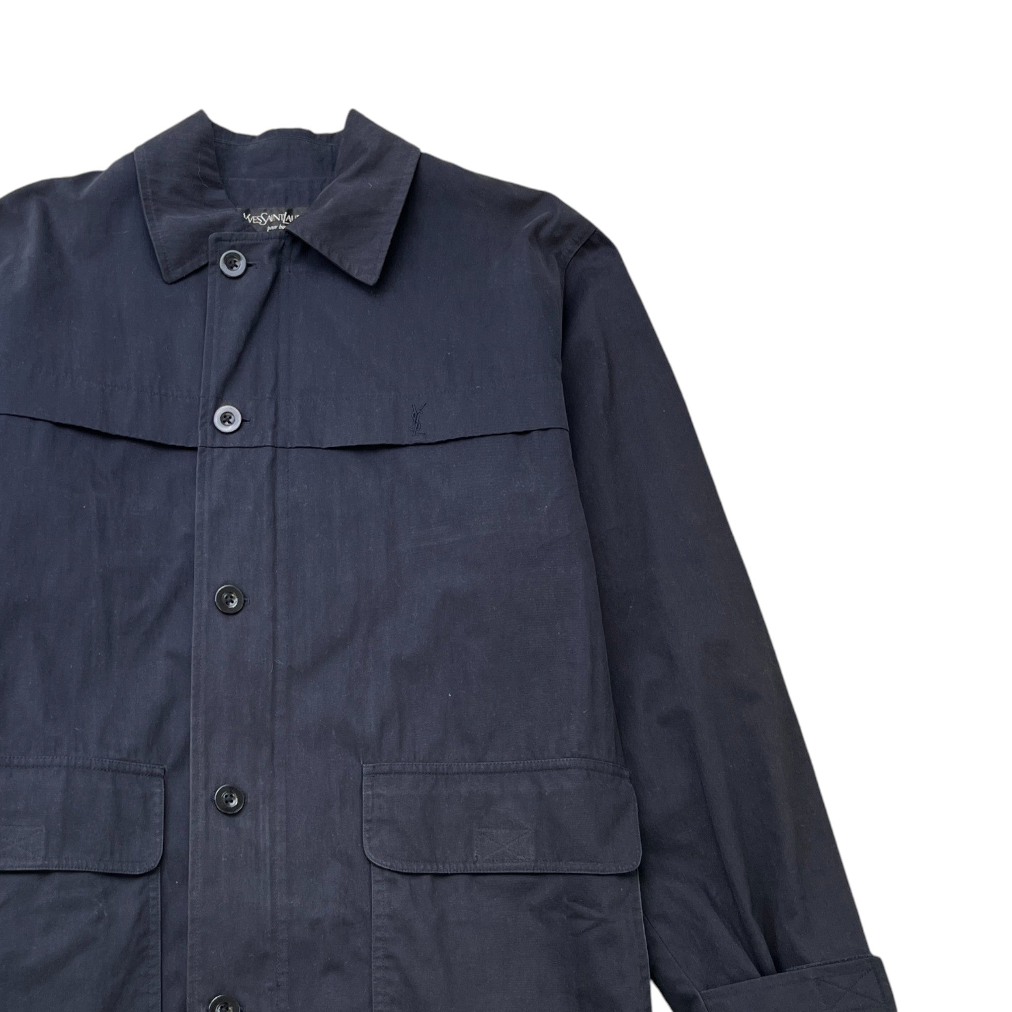 Men's Embroidered Logo OverShirt Navy Size S