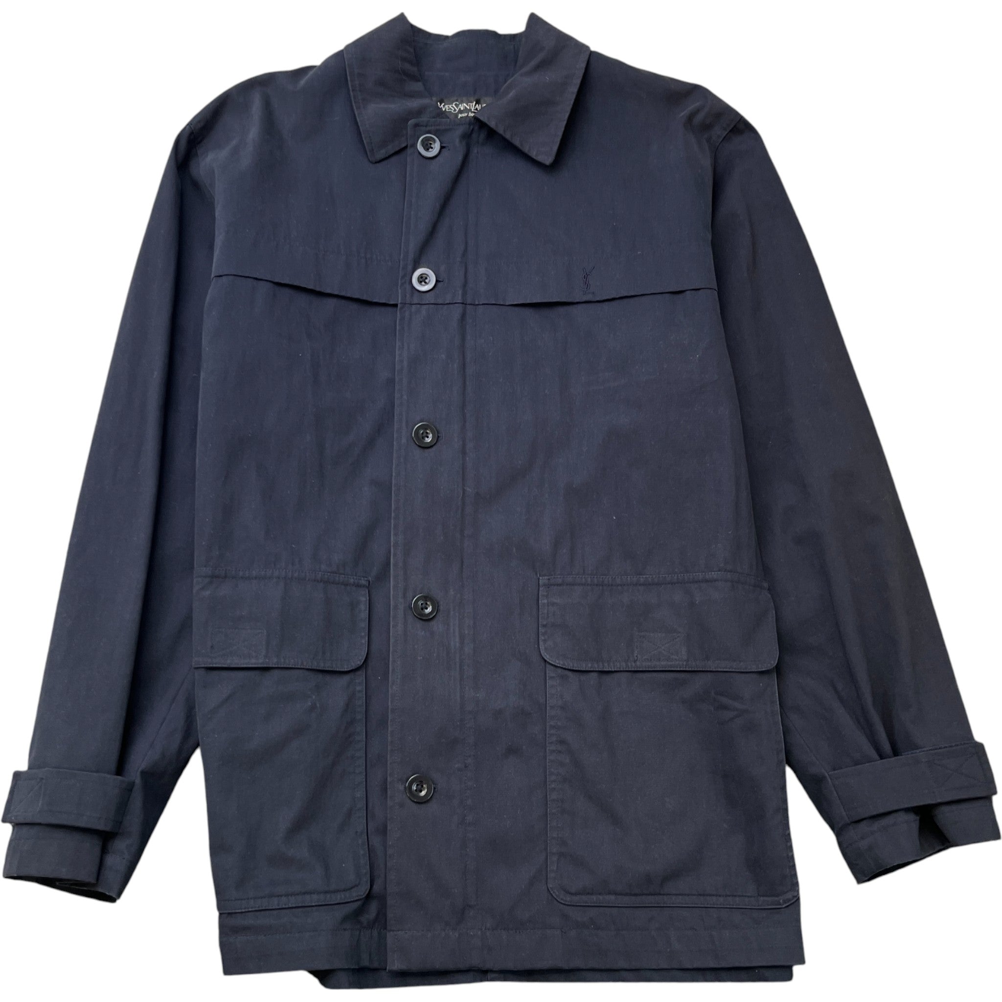 Men's Embroidered Logo OverShirt Navy Size S