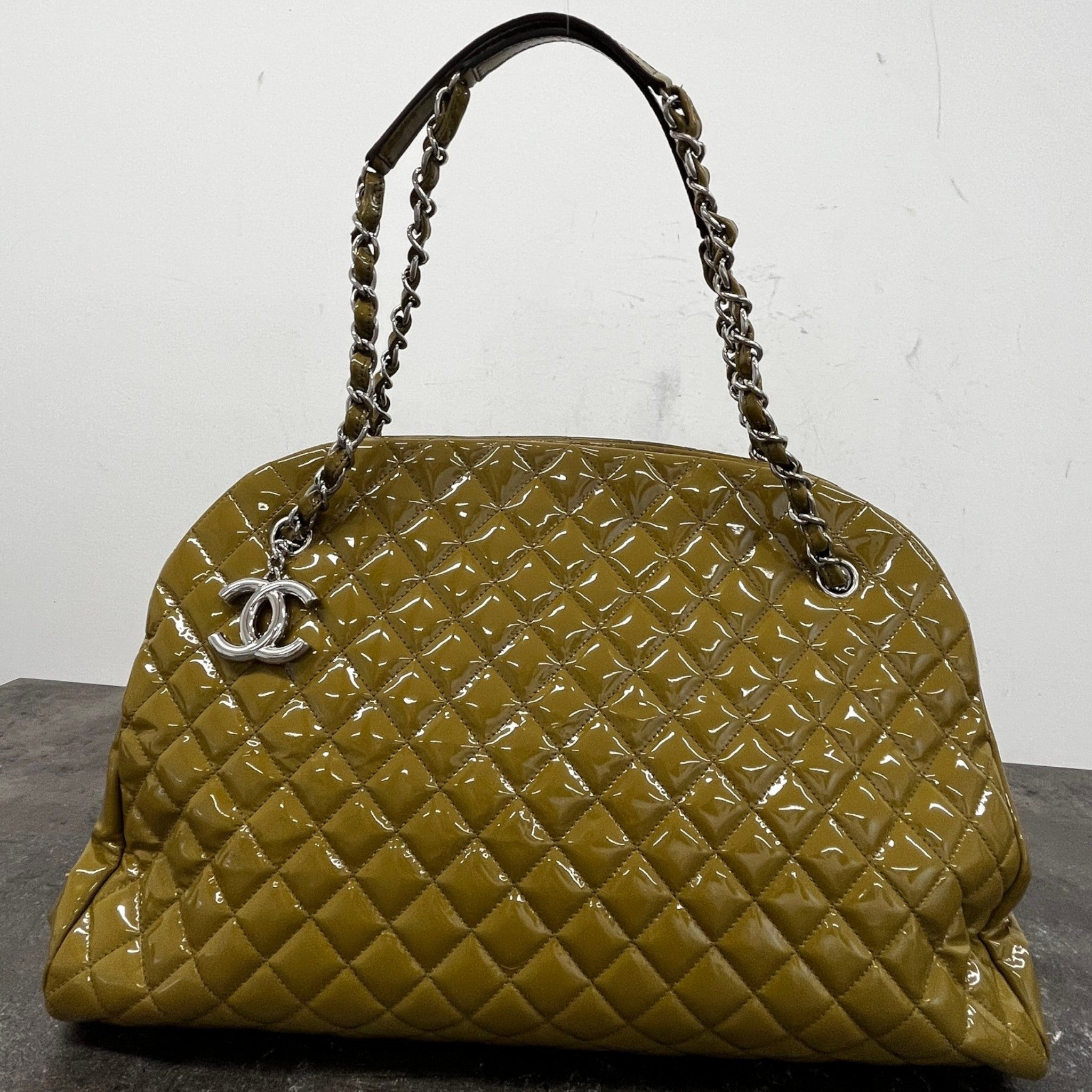 Women's Large Just Mademoiselle Bowling Olive Bag Green
