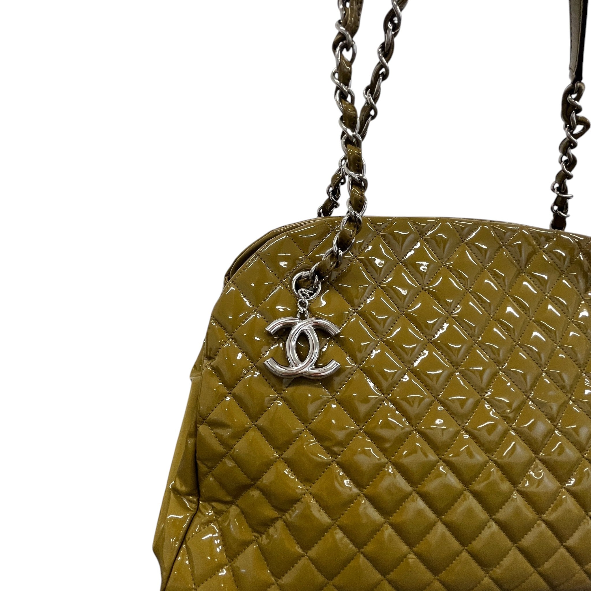 Women's Large Just Mademoiselle Bowling Olive Bag Green