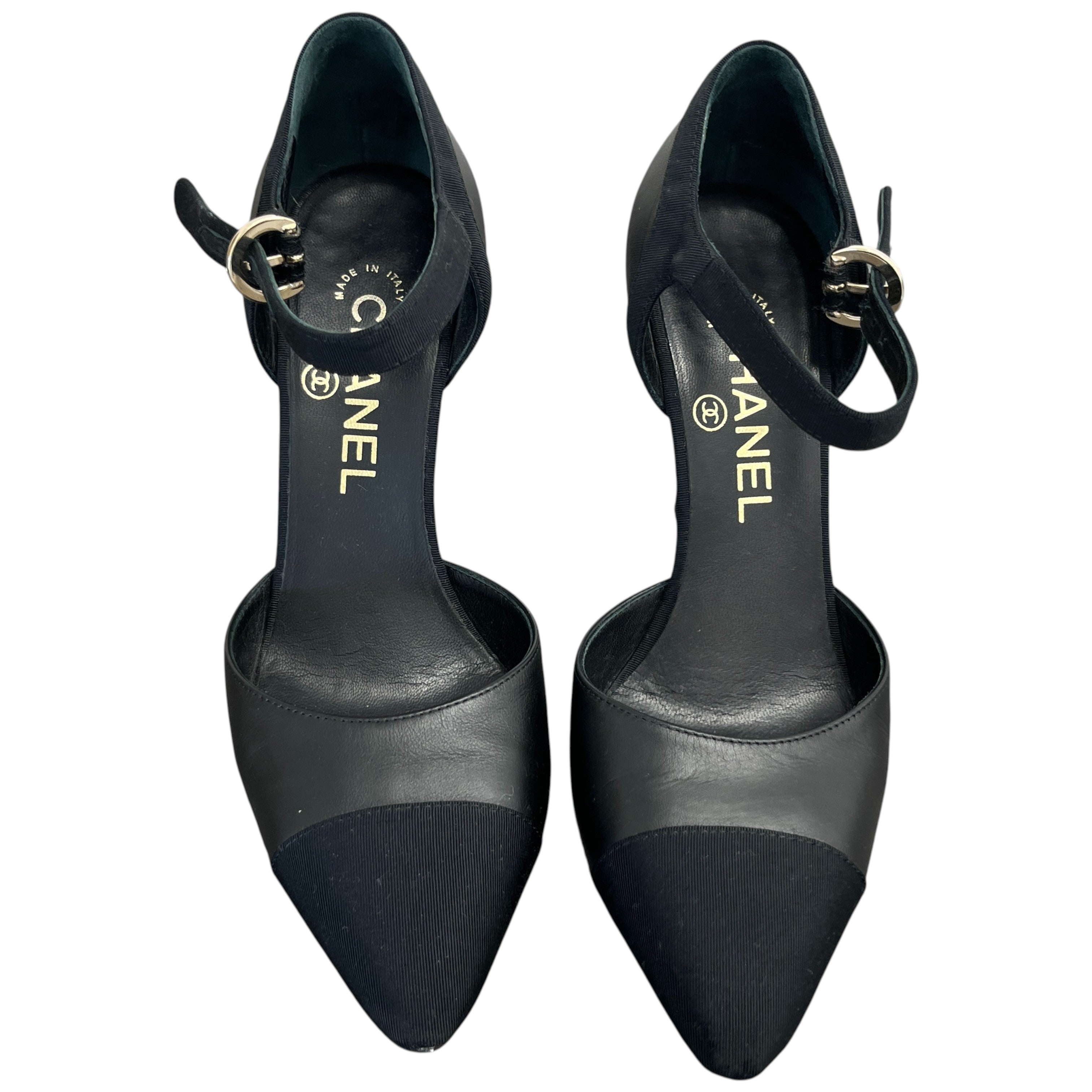 Women's Plaque Logo Heels Black Size EU 36.5 / UK 3.5