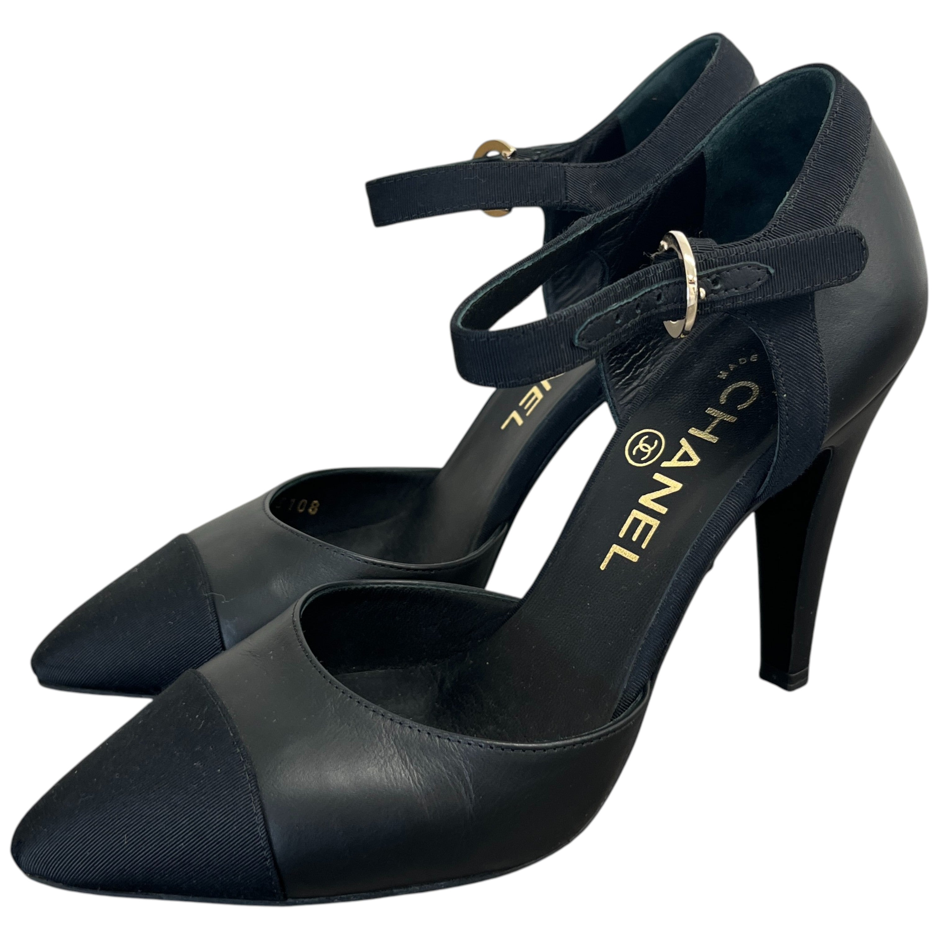 Women's Plaque Logo Heels Black Size EU 36.5 / UK 3.5
