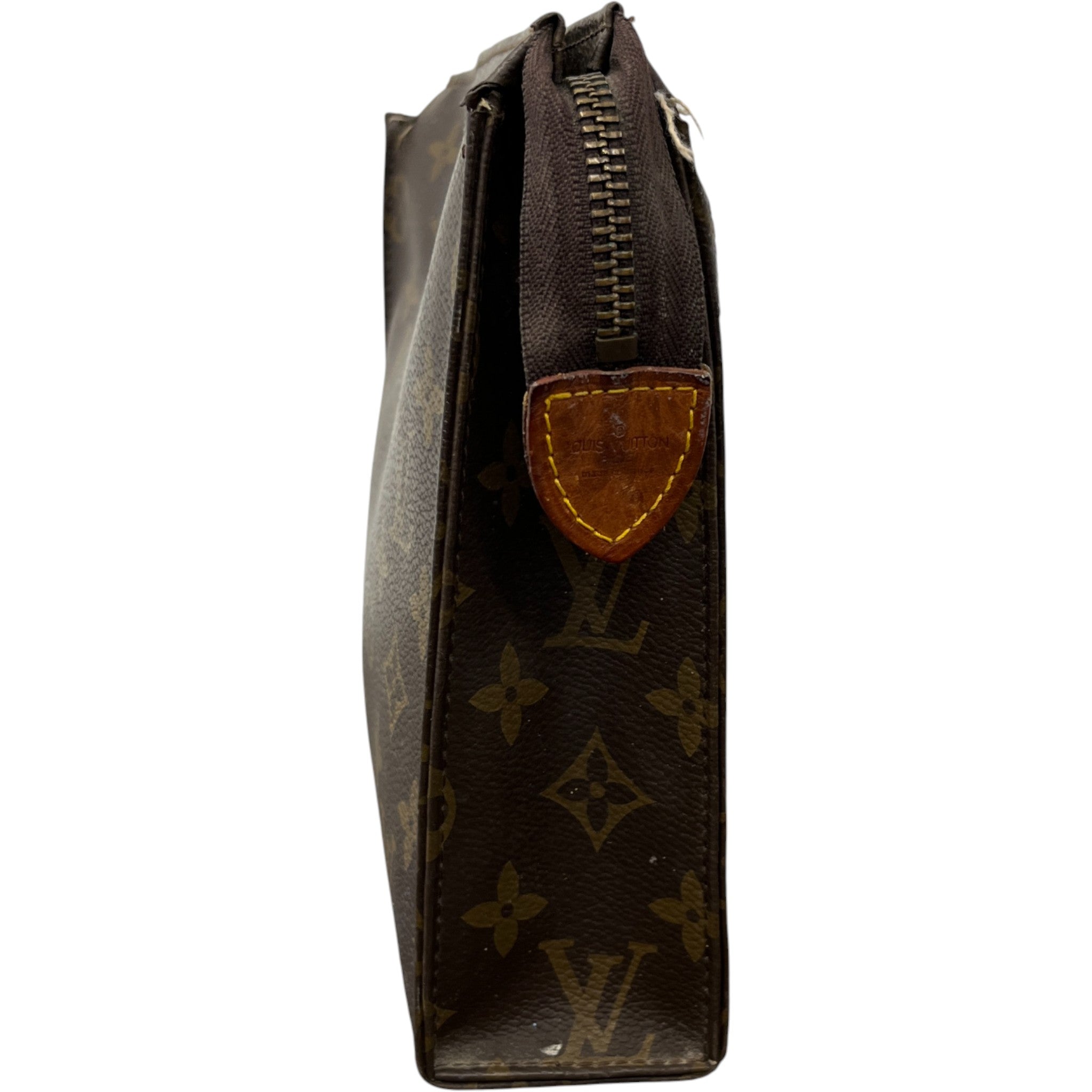 Women's Monogram Toiletry Pouch 26 Toiletry Bag Brown