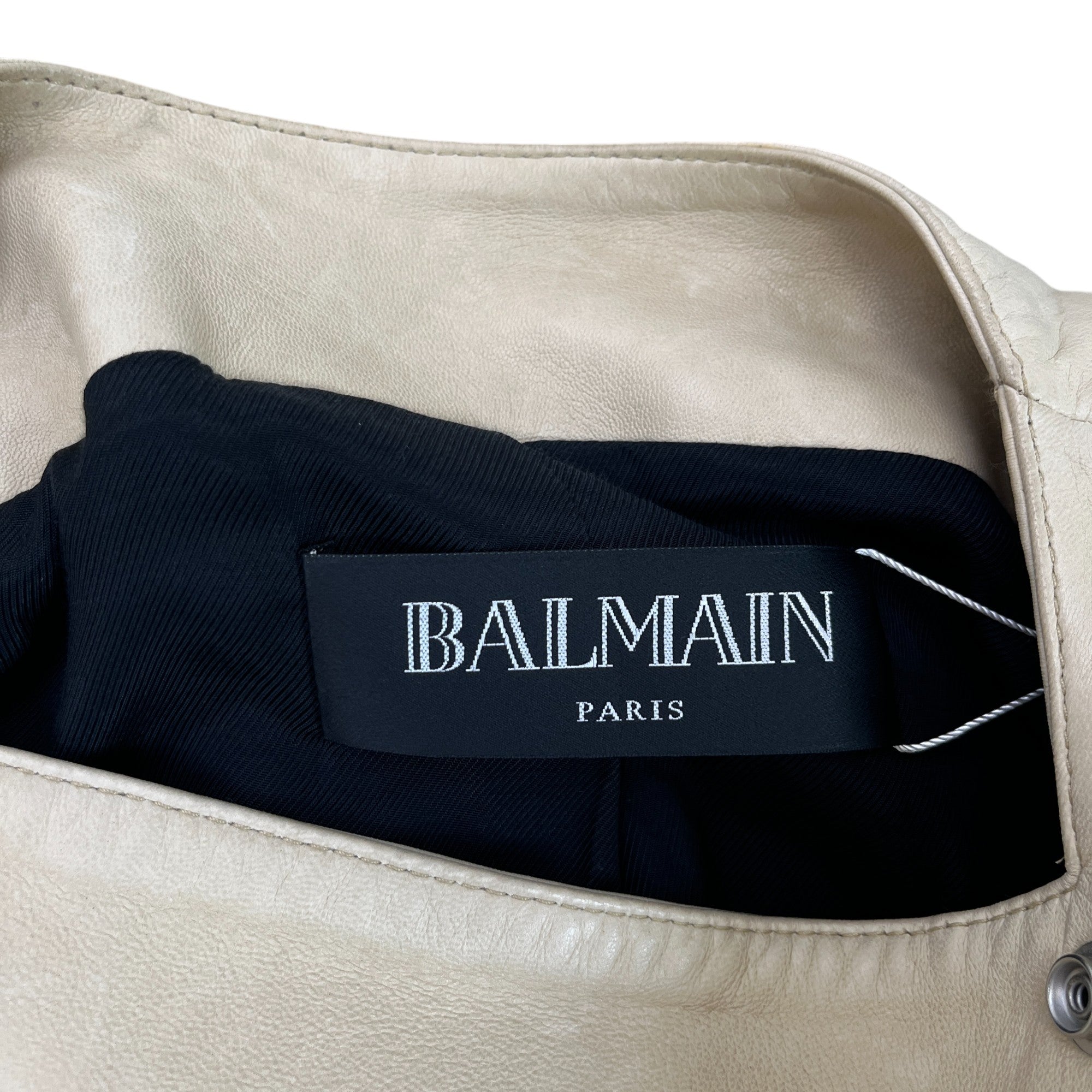 Women's Zipper Detail Jacket Cream Size IT 40 / UK 8