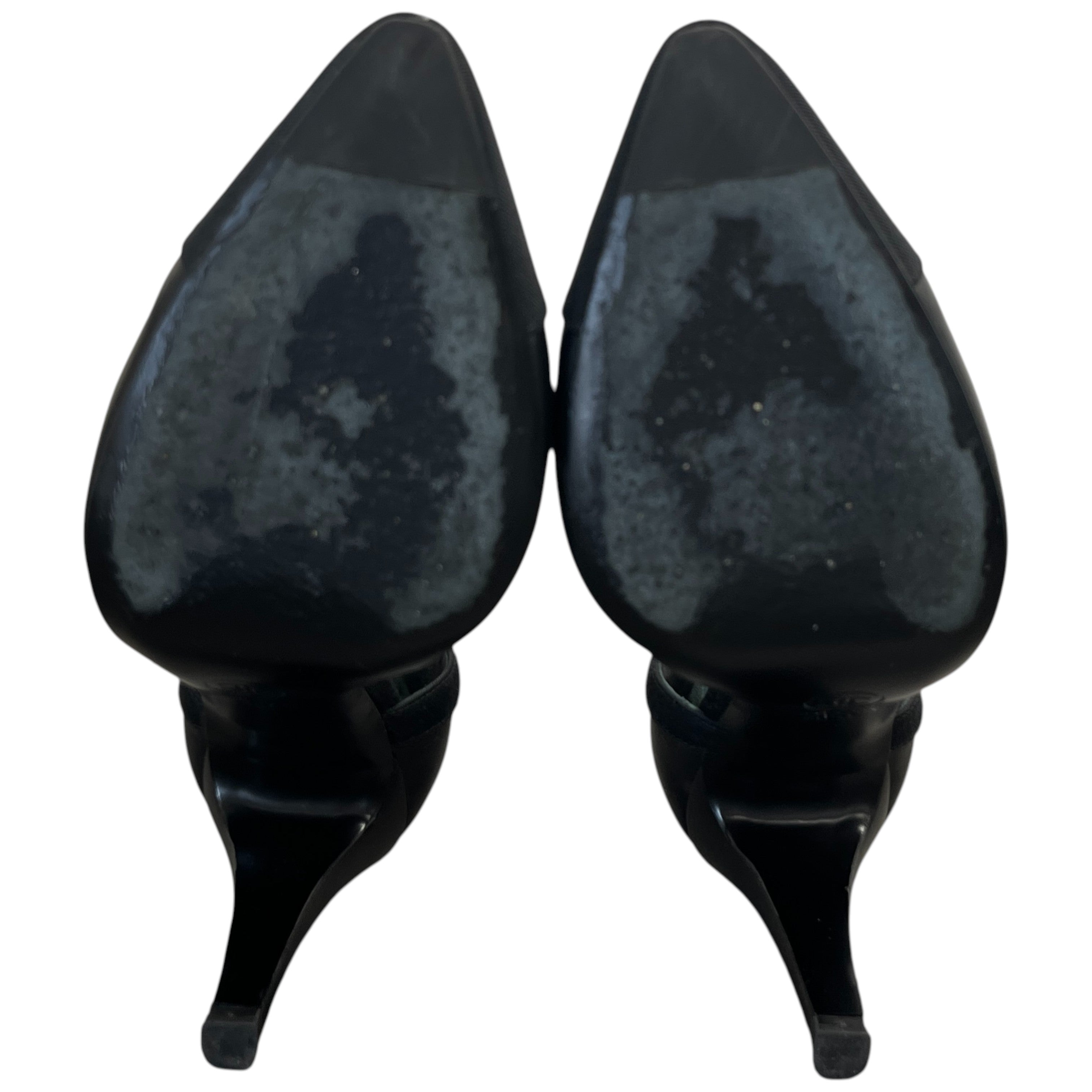 Women's Plaque Logo Heels Black Size EU 36.5 / UK 3.5