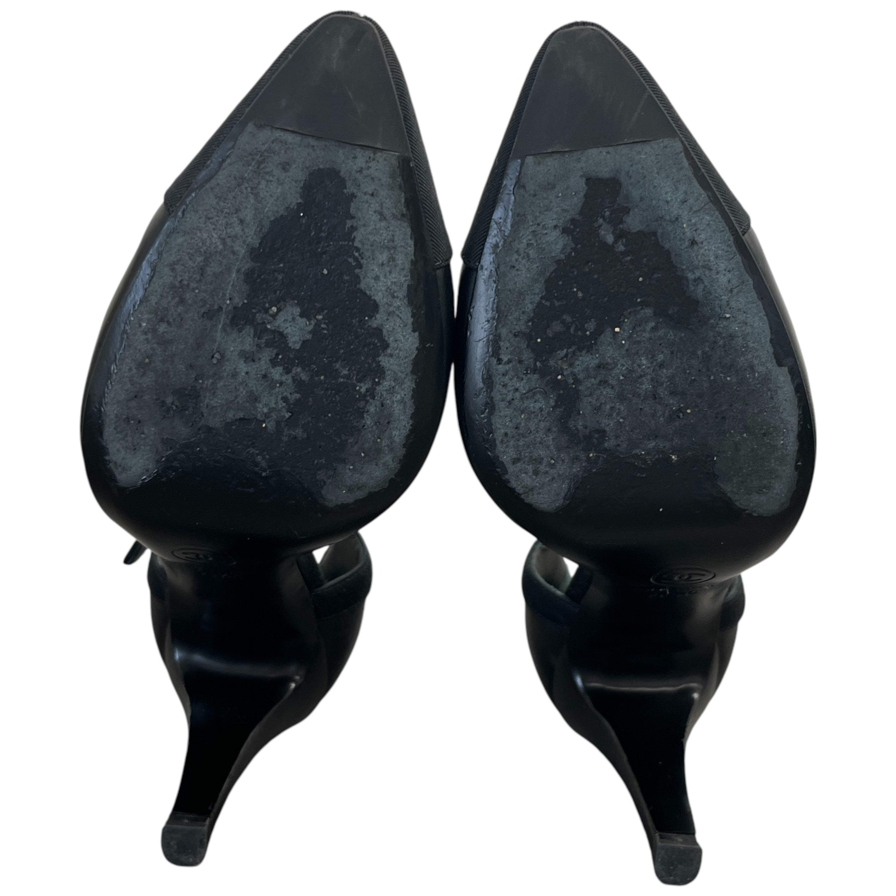 Women's Plaque Logo Heels Black Size EU 36.5 / UK 3.5