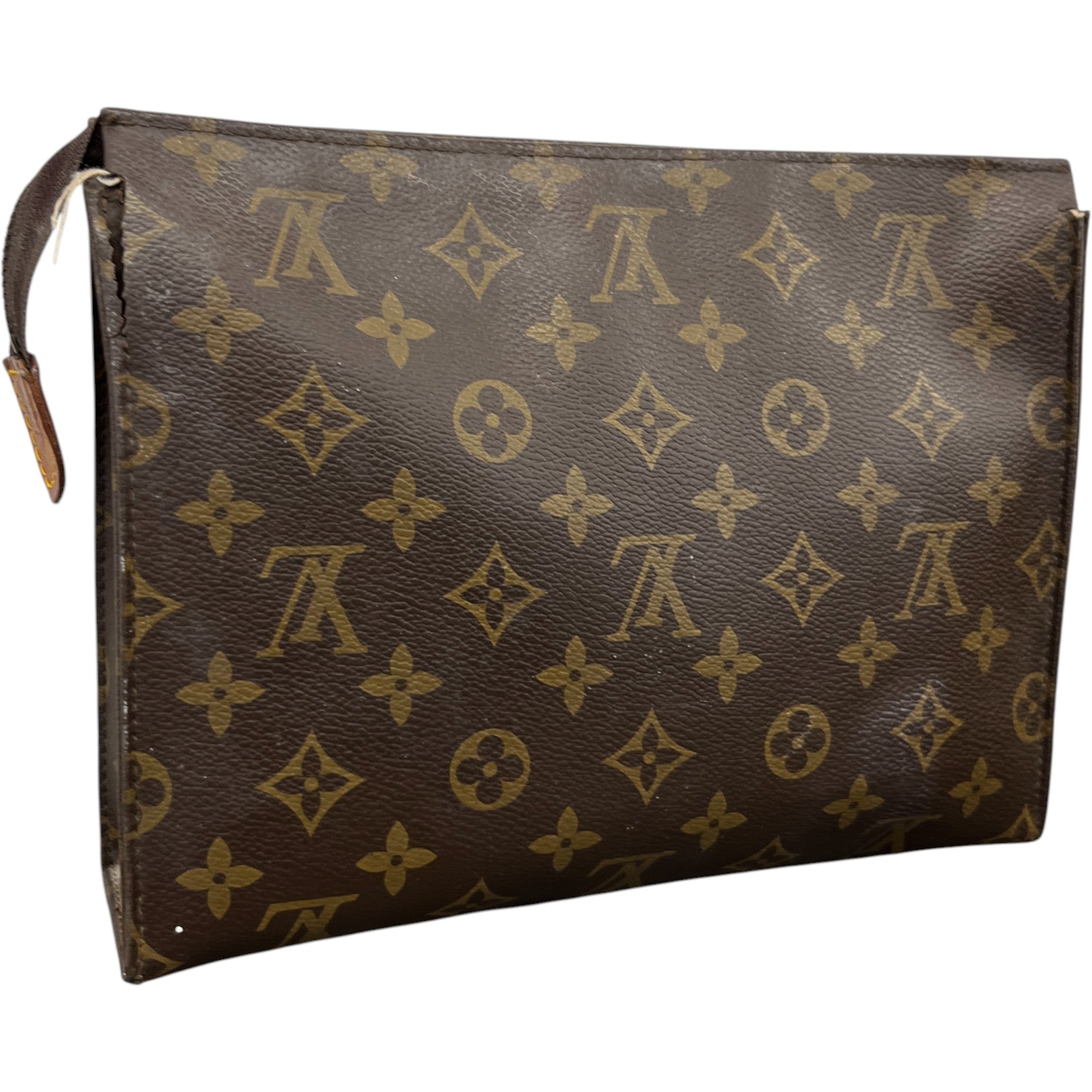 Women's Monogram Toiletry Pouch 26 Toiletry Bag Brown