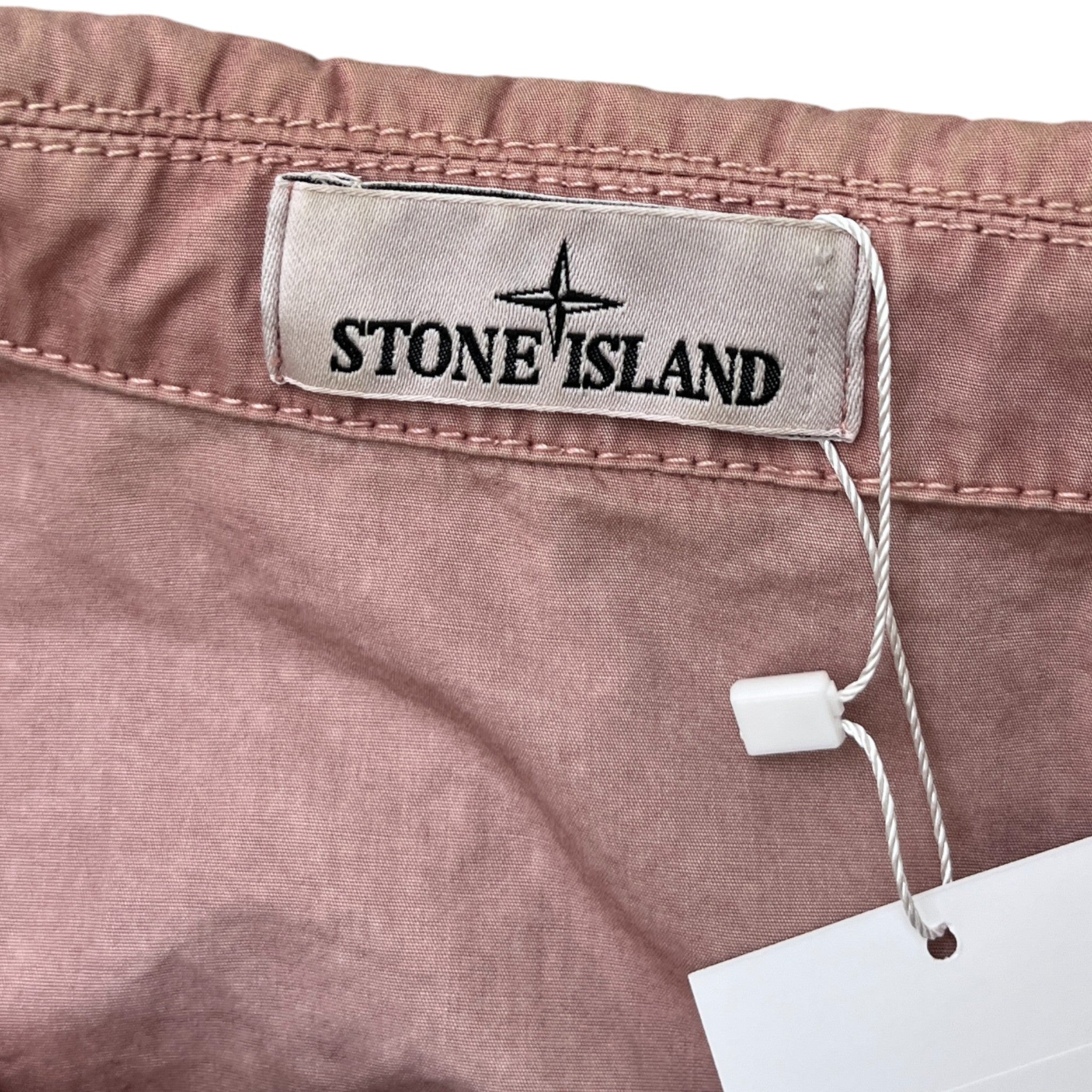 Men's Applique Logo OverShirt Pink Size S