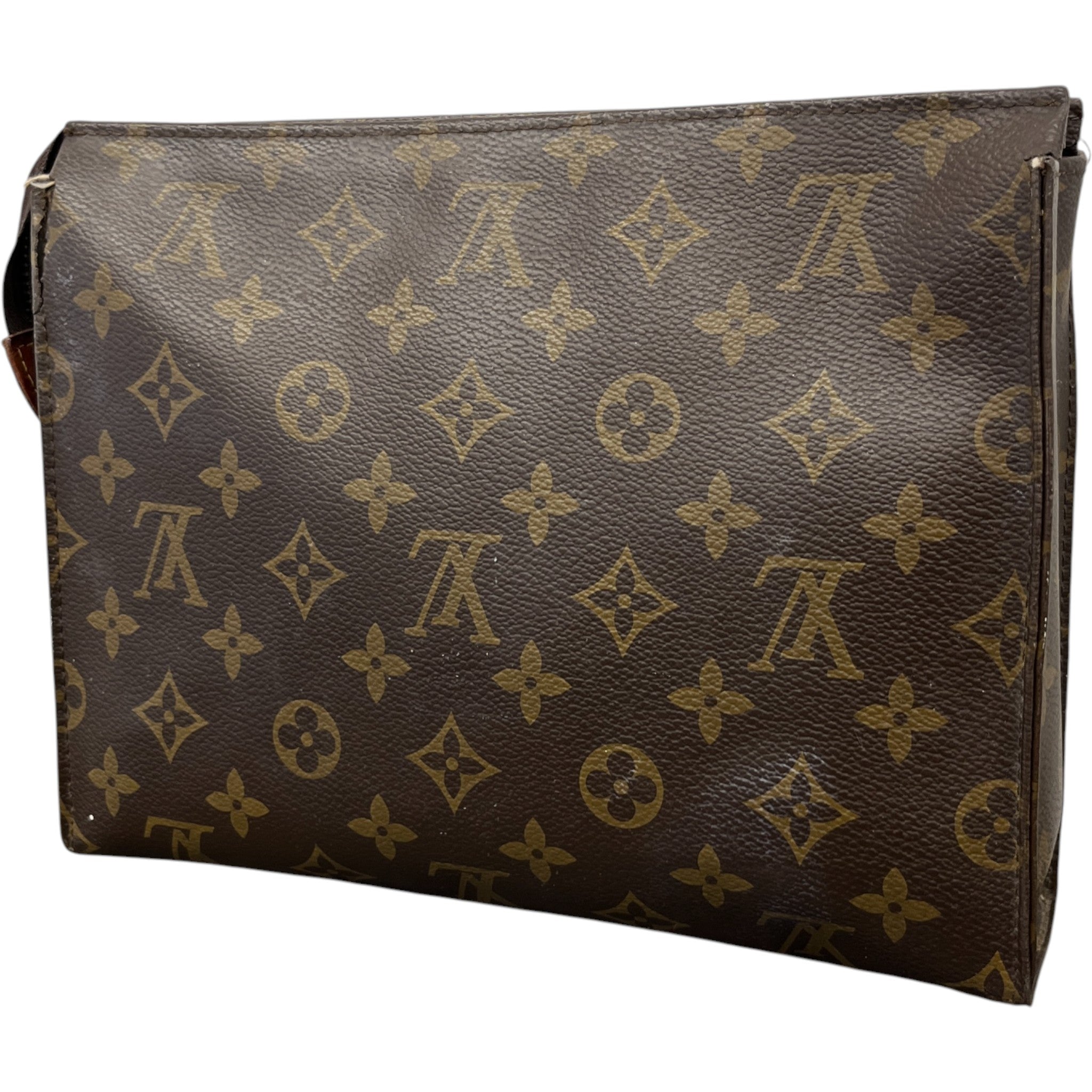 Women's Monogram Toiletry Pouch 26 Toiletry Bag Brown