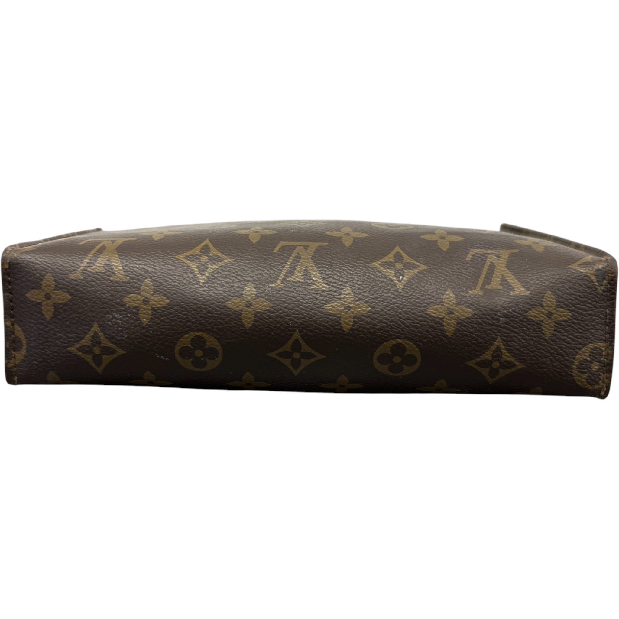 Women's Monogram Toiletry Pouch 26 Toiletry Bag Brown
