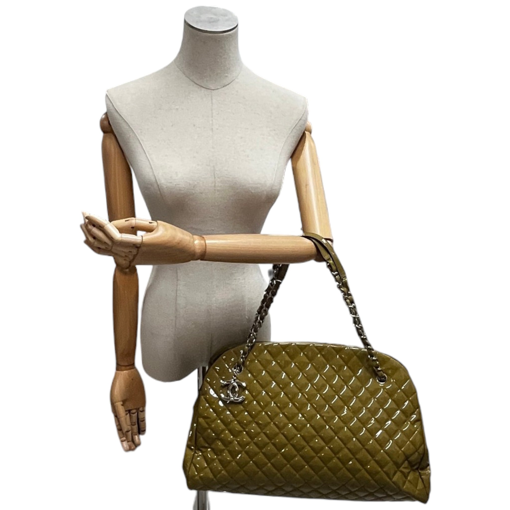 Women's Large Just Mademoiselle Bowling Olive Bag Green