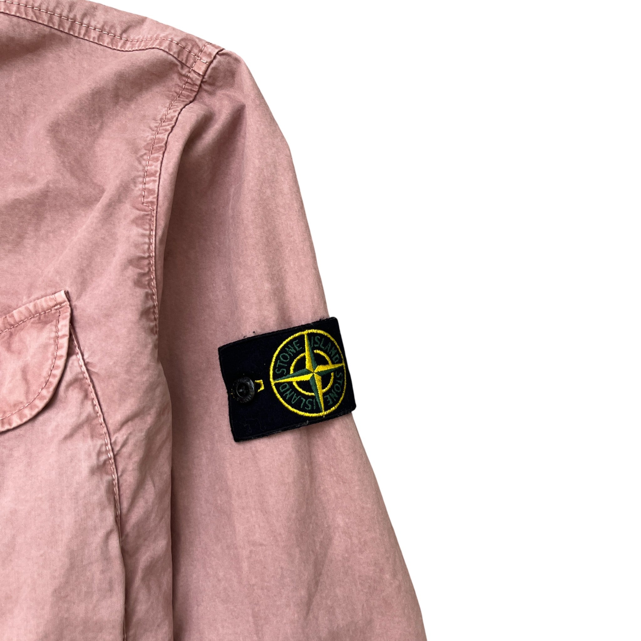 Men's Applique Logo OverShirt Pink Size S