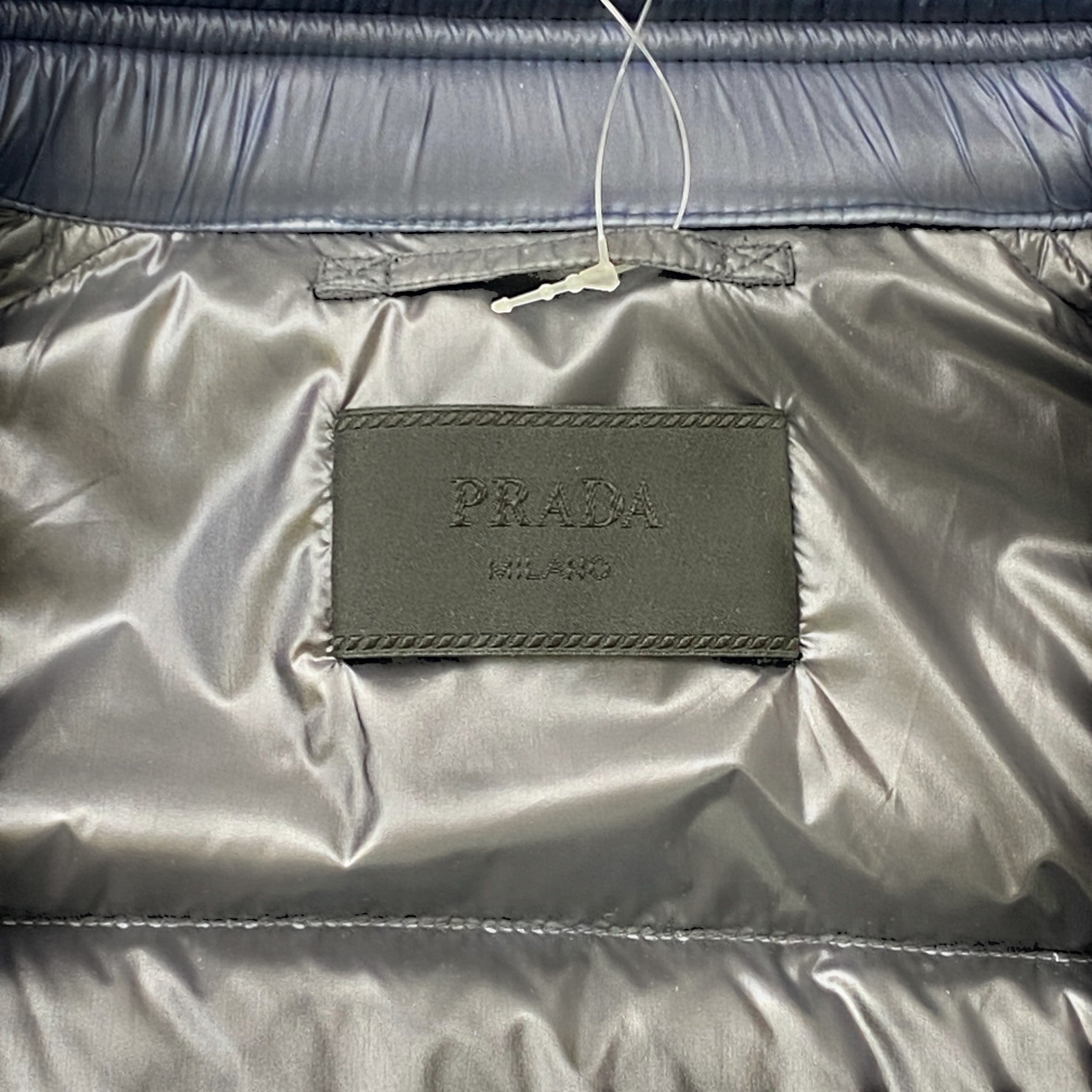 Men's Plaque Logo Down Jacket Blue Size IT 46 / S