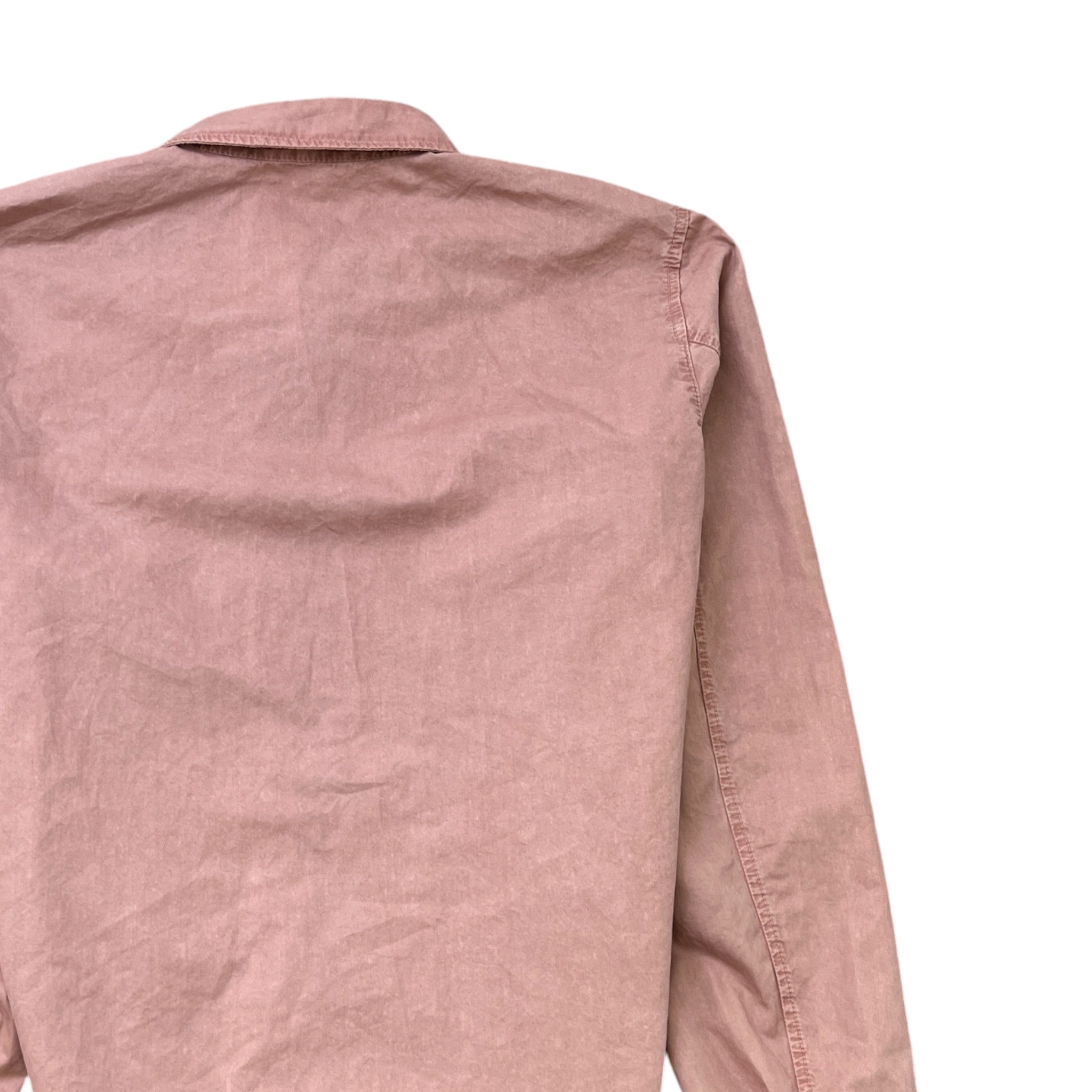 Men's Applique Logo OverShirt Pink Size S