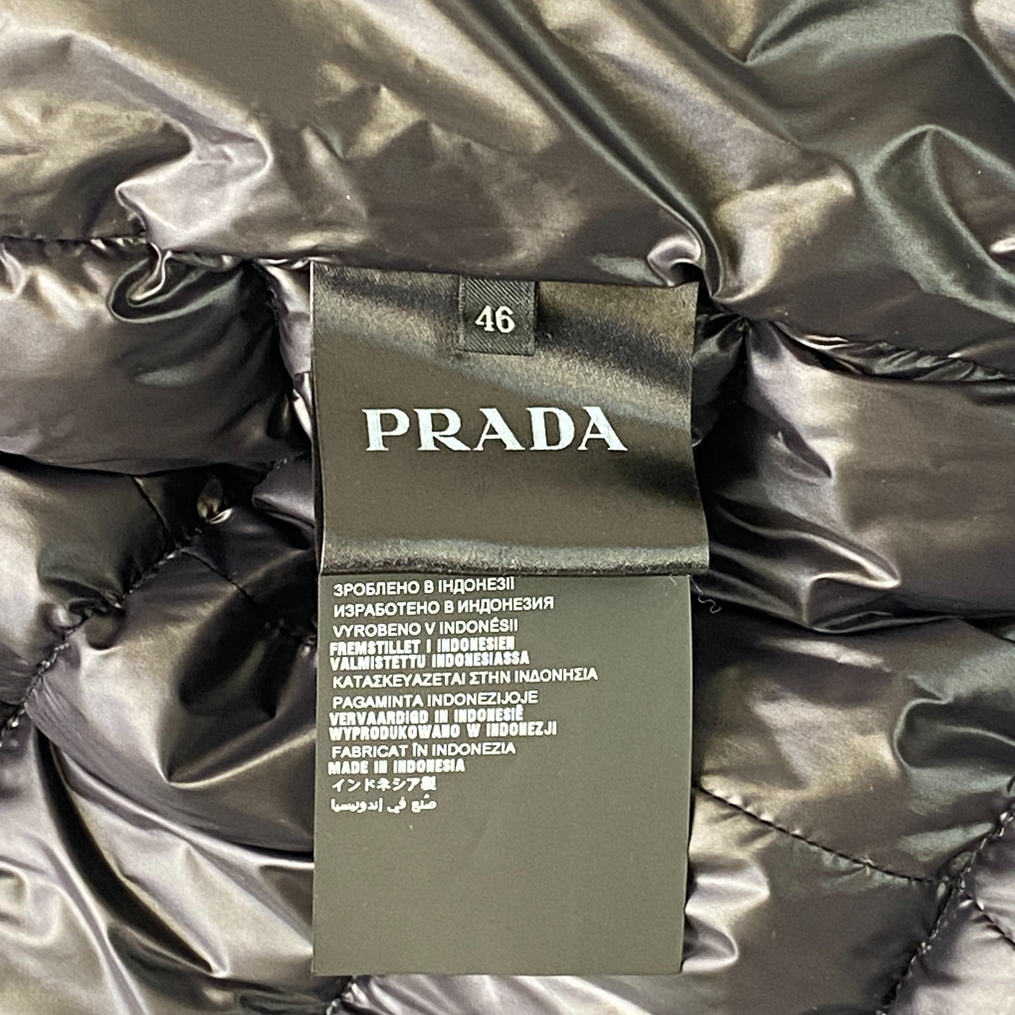 Men's Plaque Logo Down Jacket Blue Size IT 46 / S