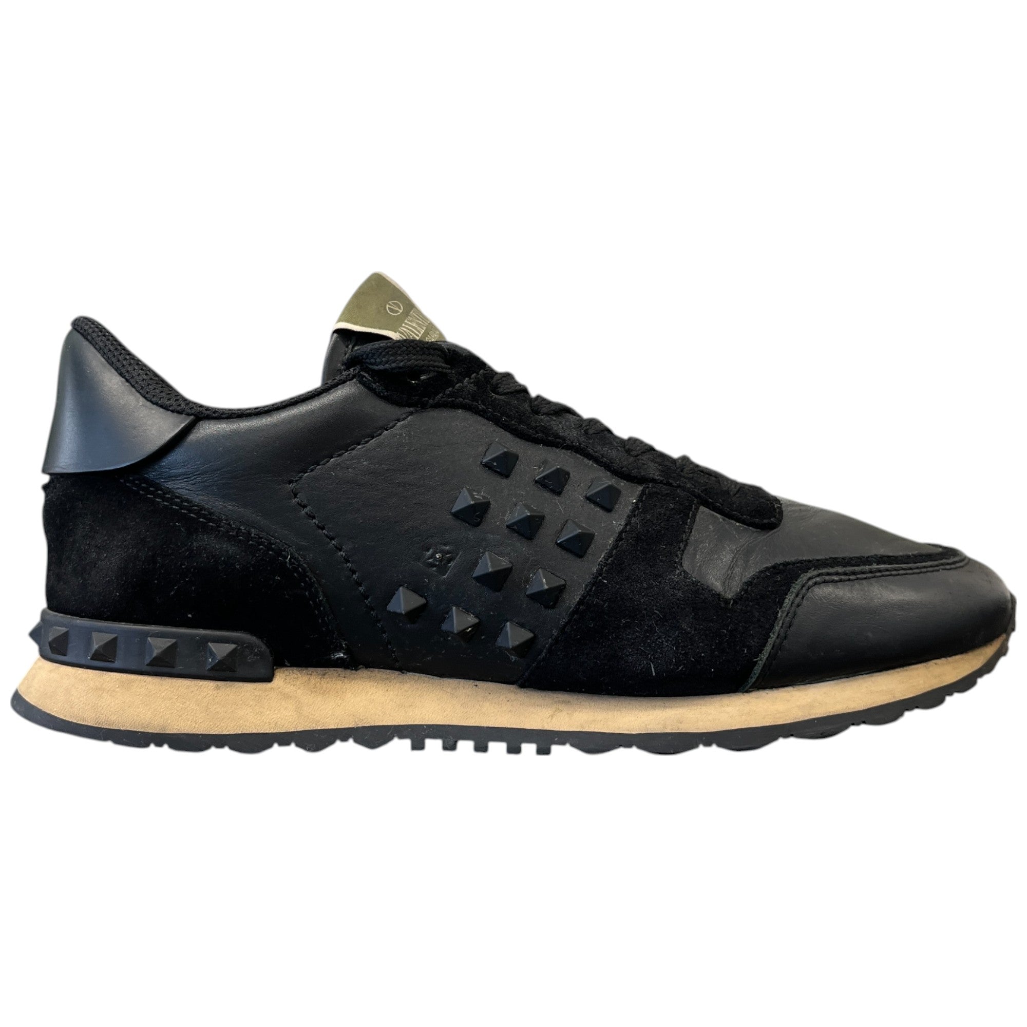 Men's Rockstud Low Trainers Black Size EU 40 / UK 6