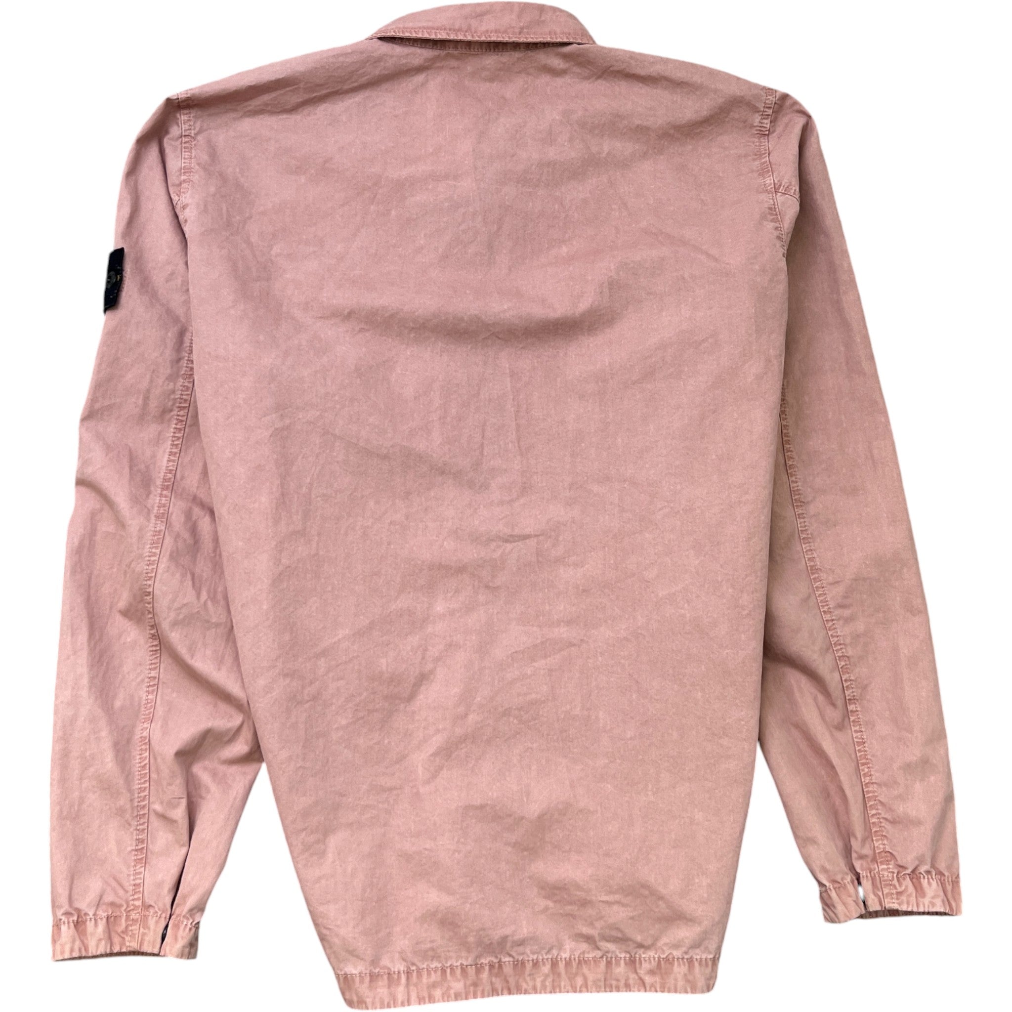 Men's Applique Logo OverShirt Pink Size S