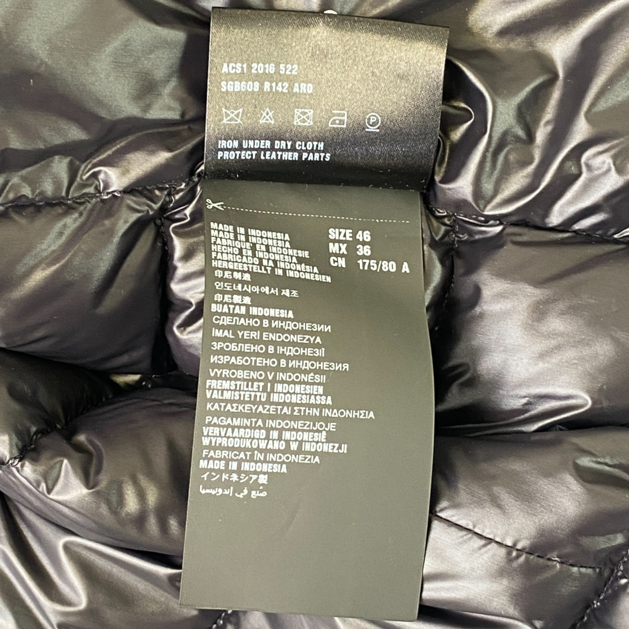 Men's Plaque Logo Down Jacket Blue Size IT 46 / S