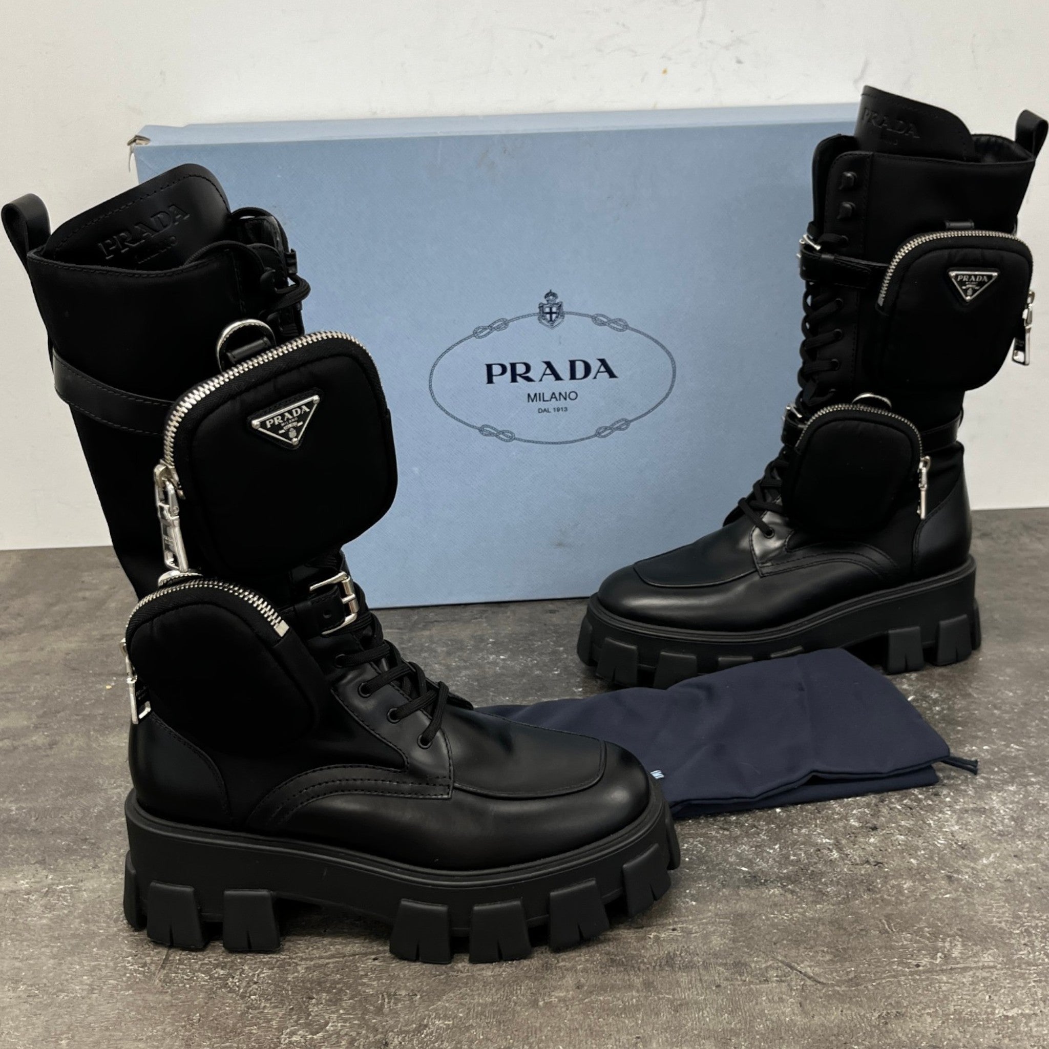 Women's Monolith Biker Boots Black Size EU 38.5 / UK 5.5