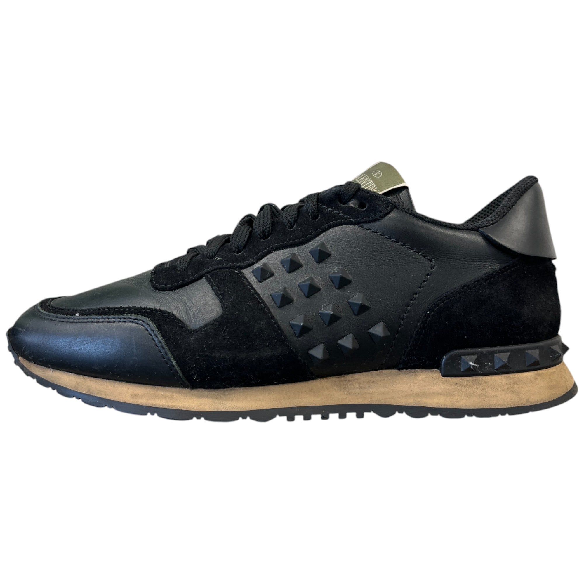 Men's Rockstud Low Trainers Black Size EU 40 / UK 6