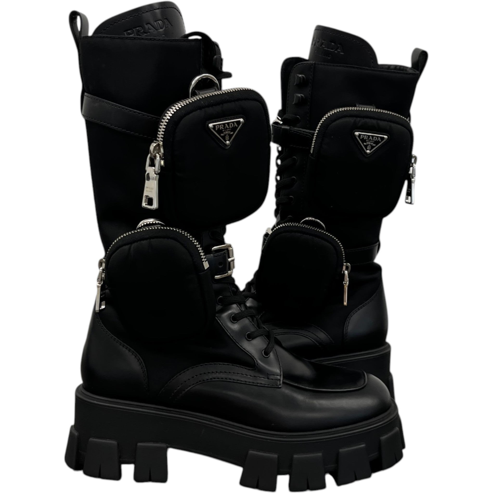 Women's Monolith Biker Boots Black Size EU 38.5 / UK 5.5