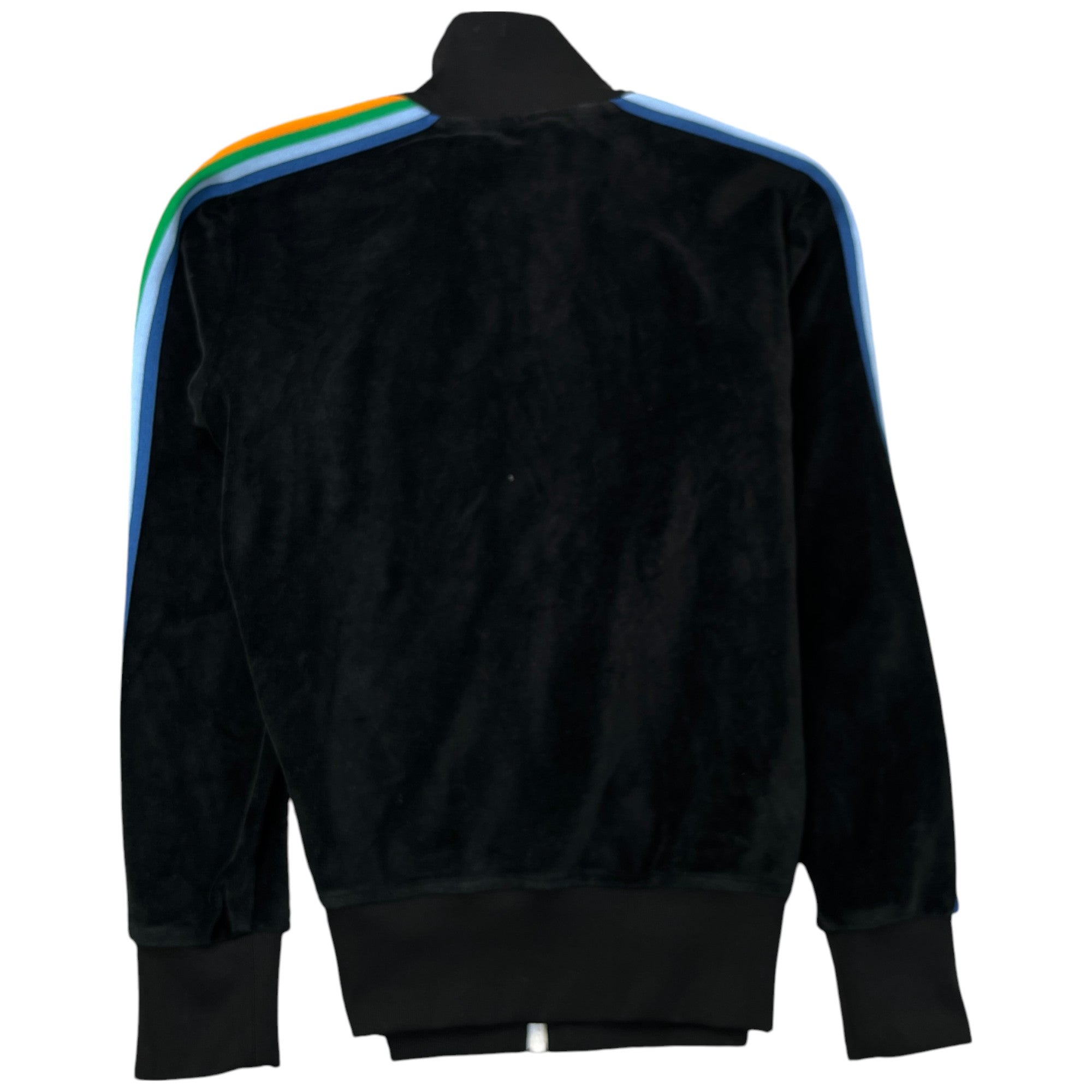 Men's Rainbow Stripe Track Jacket Black Size S