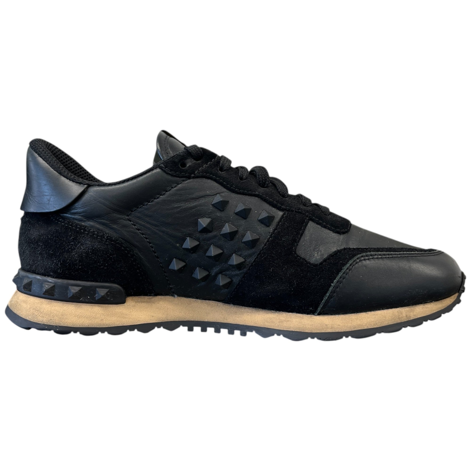 Men's Rockstud Low Trainers Black Size EU 40 / UK 6