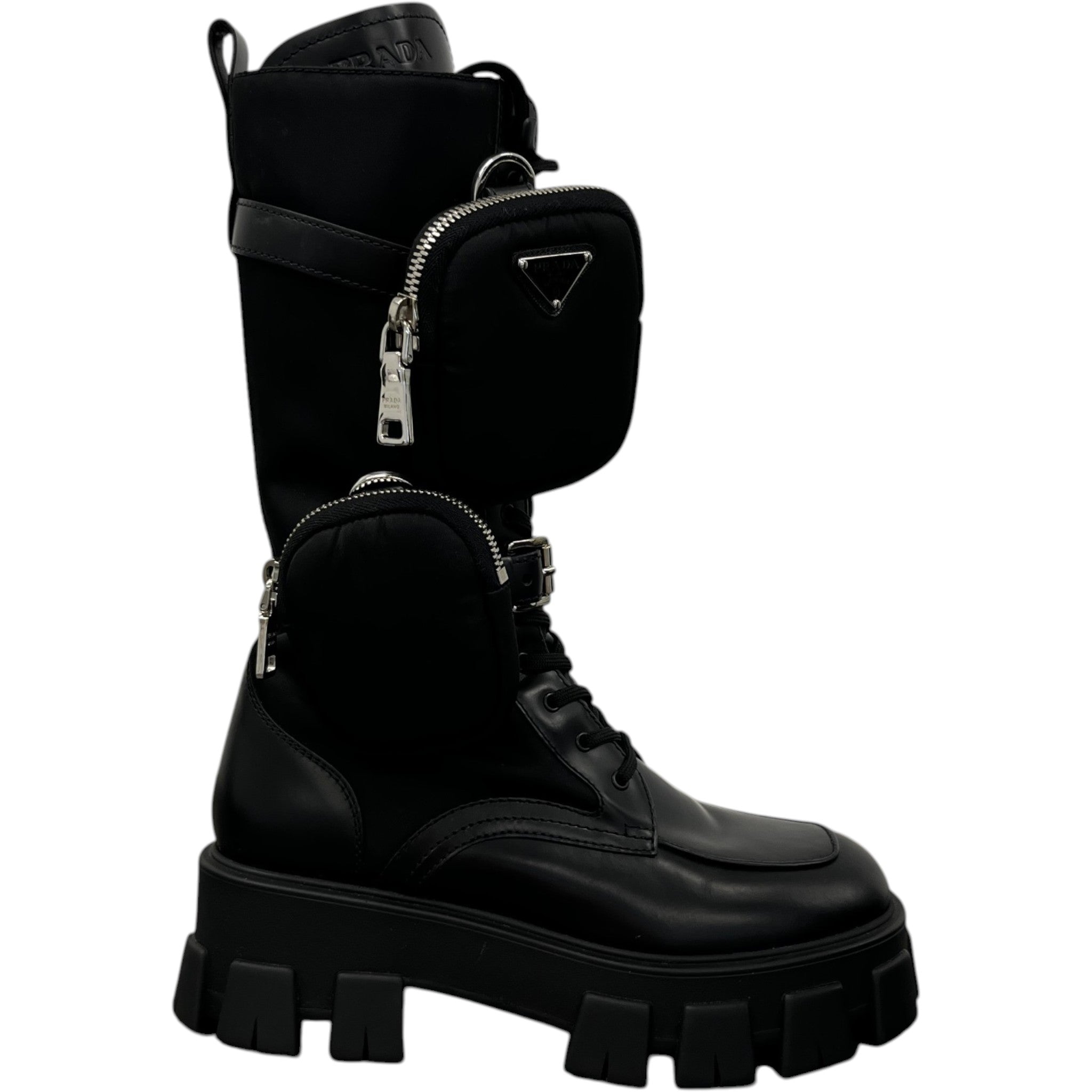 Women's Monolith Biker Boots Black Size EU 38.5 / UK 5.5