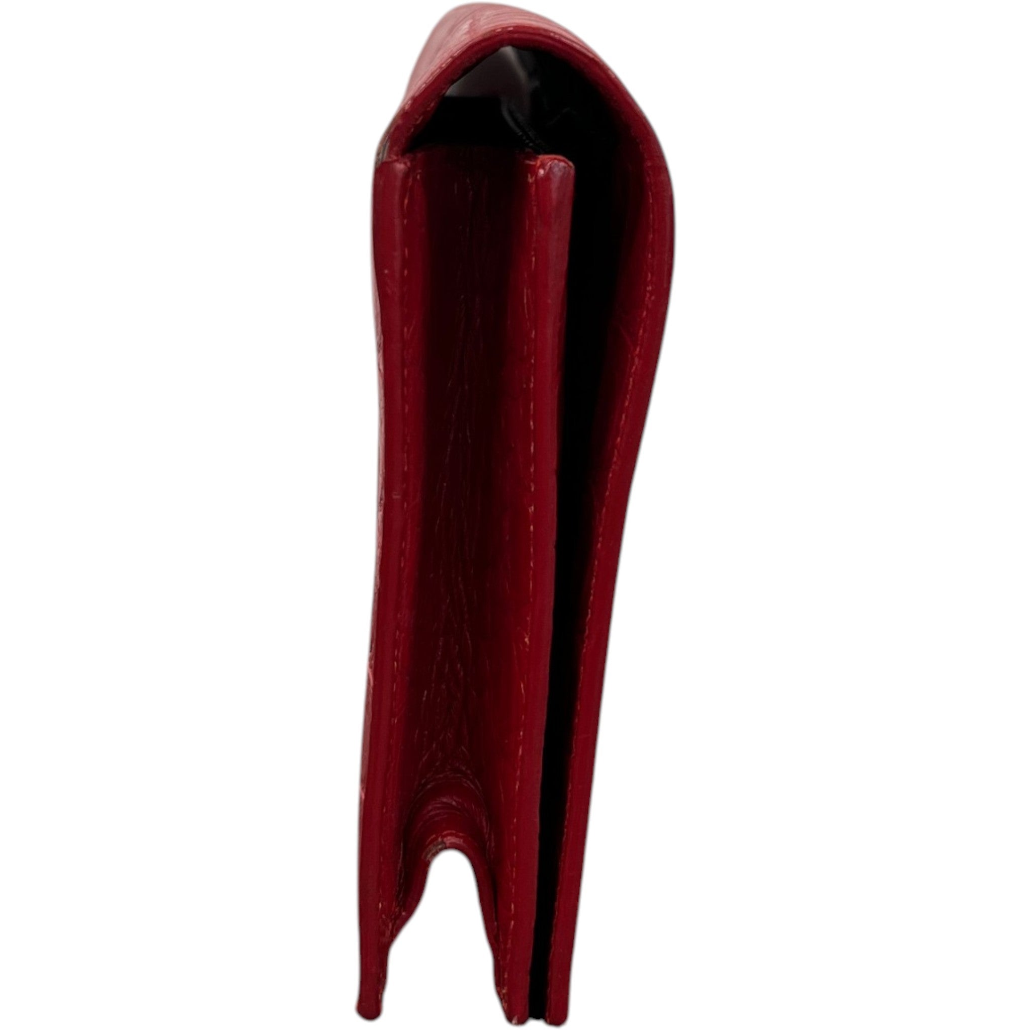 Women's Crocodile Embossed Clutch Red