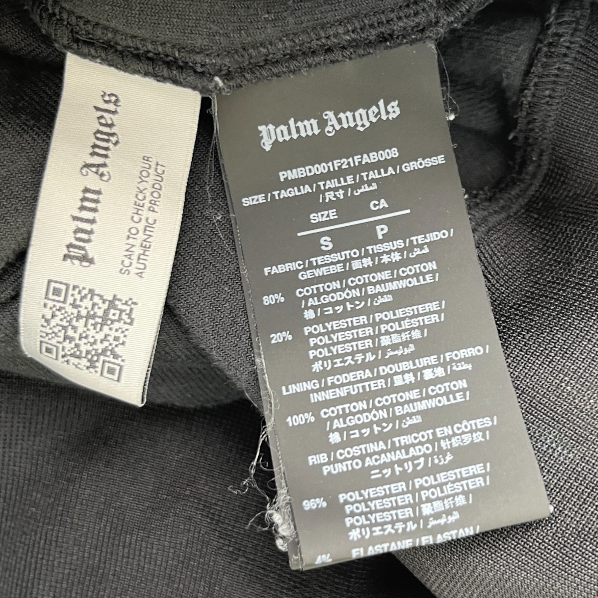 Men's Rainbow Stripe Track Jacket Black Size S